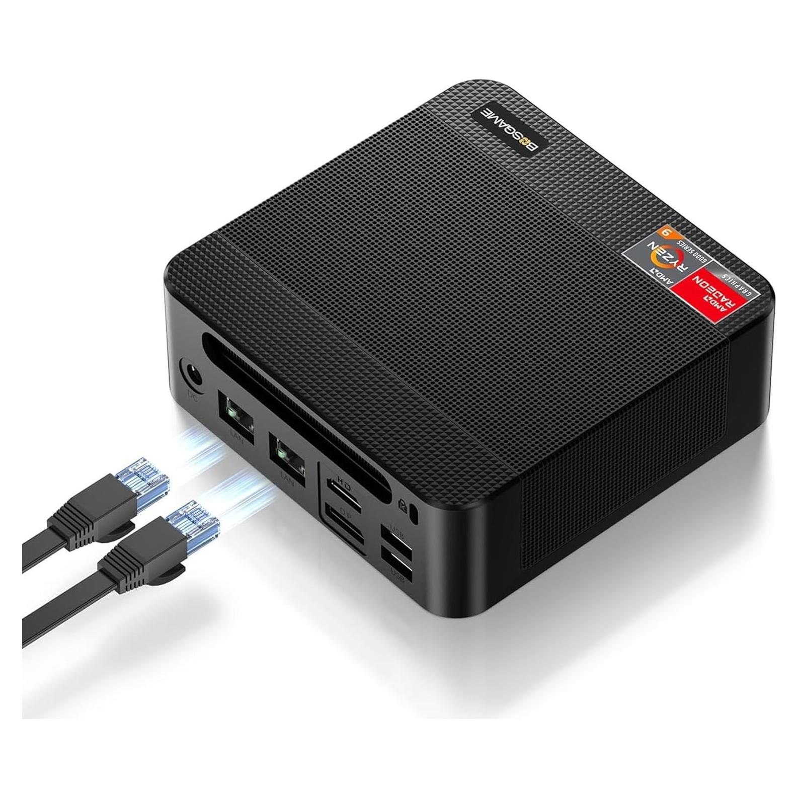 Mini PC Gaming BOSGAME P4 Ryzen 7 32GB 1TB 4K Triple Pantalla