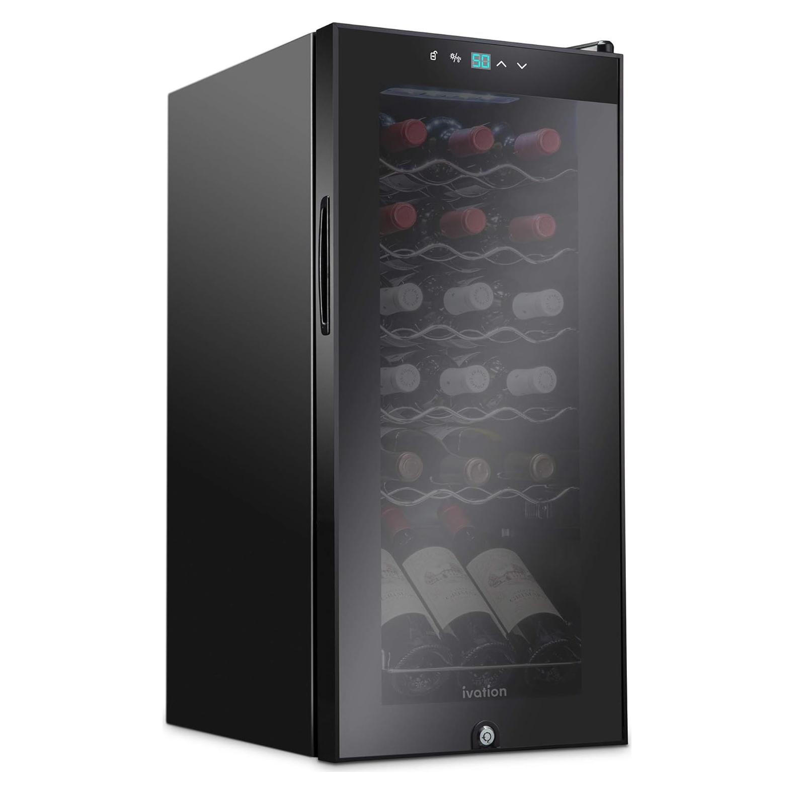 Enfriador de Vino Ivation 18 Botellas Negro con Control Digital