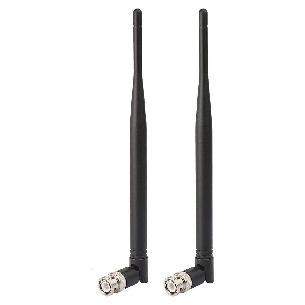 Receptor de Micrófono Inalámbrico Bingfu Antena BNC 215mm (Paquete de 2)