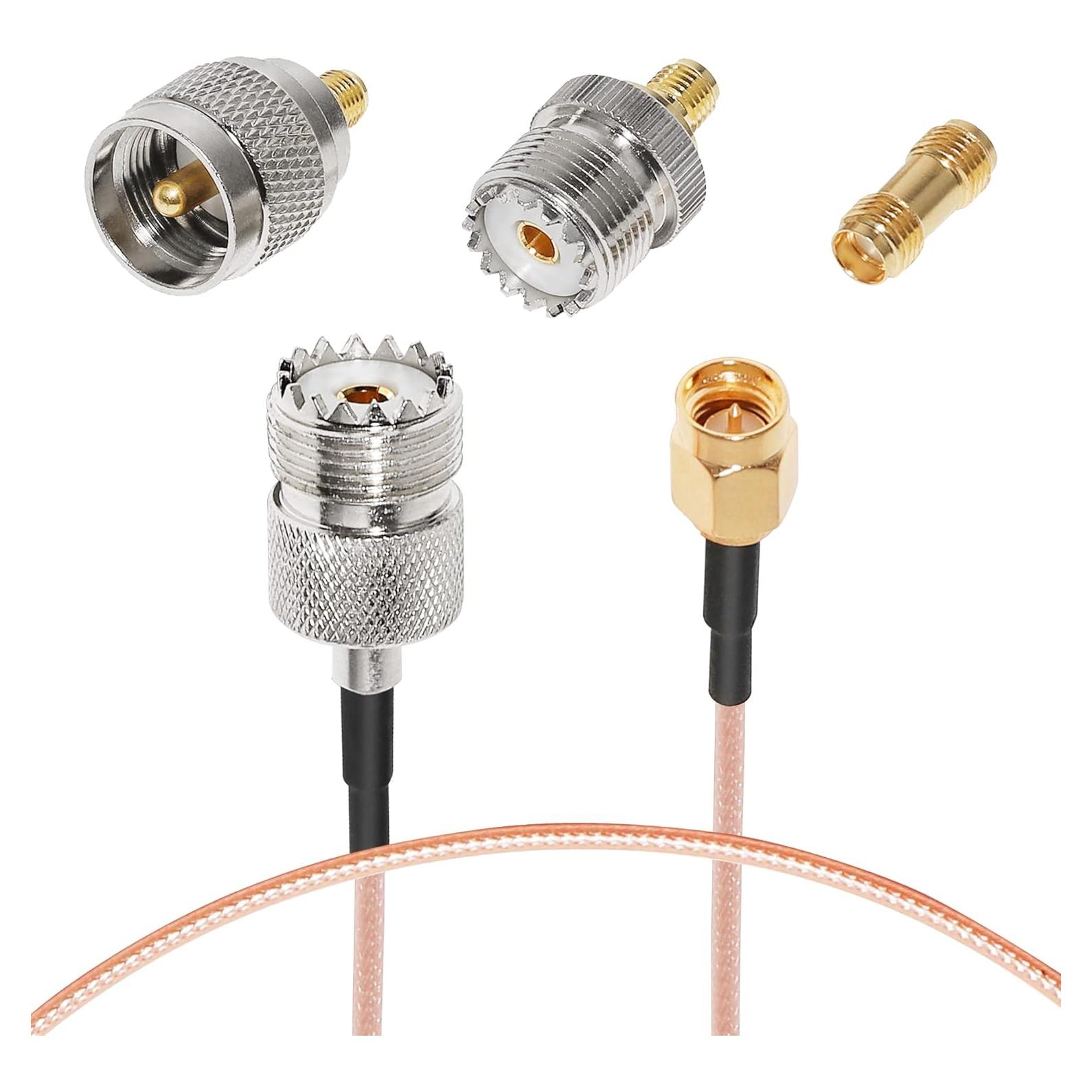 Cable Coaxial RG316 Anina 50.8 cm con 3 Adaptadores SMA-UHF