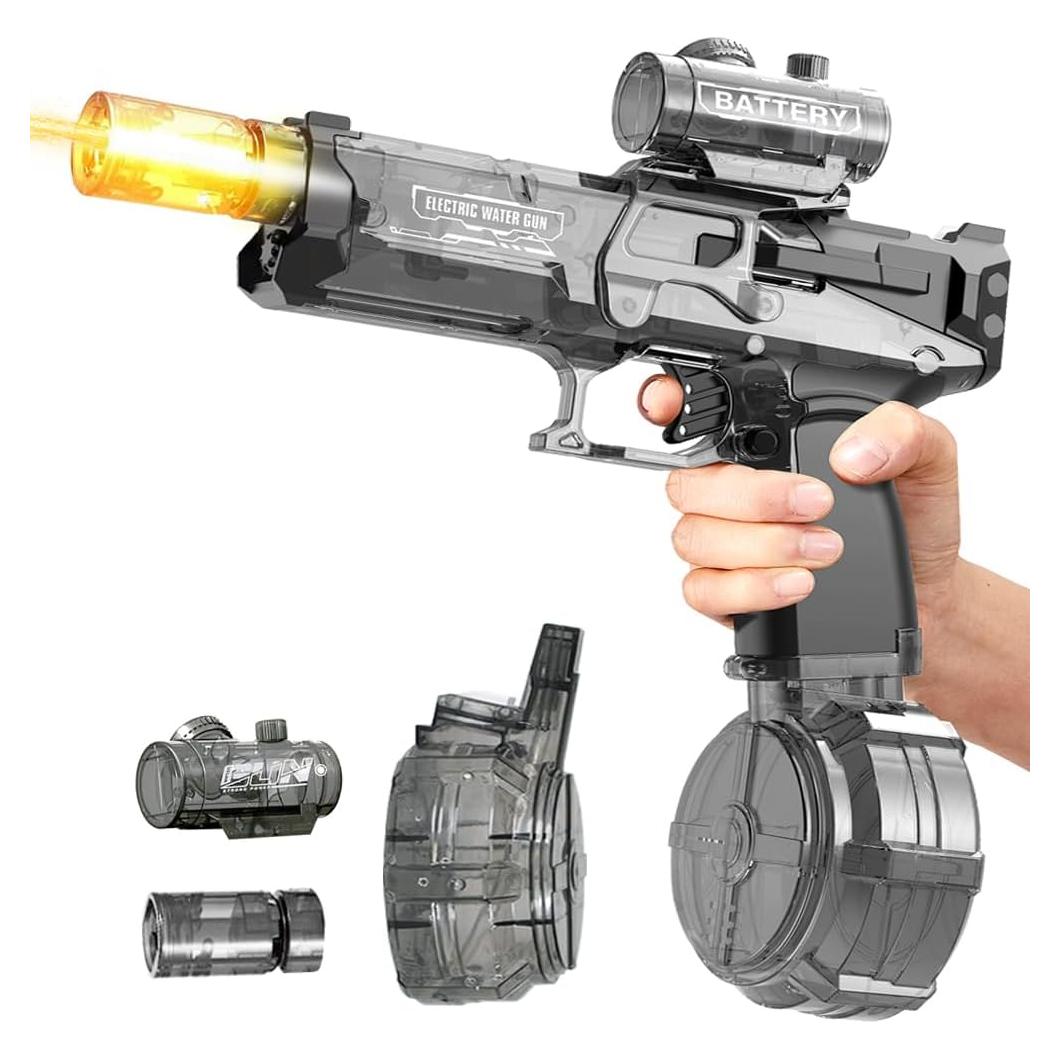 Pistola de Agua Eléctrica Automática 500ml LED 8,53m