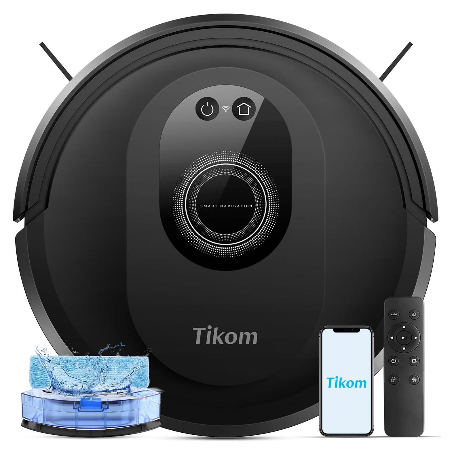 Aspiradora Robot Tikom G8000 Max 5000Pa con Mopa, 150 Min