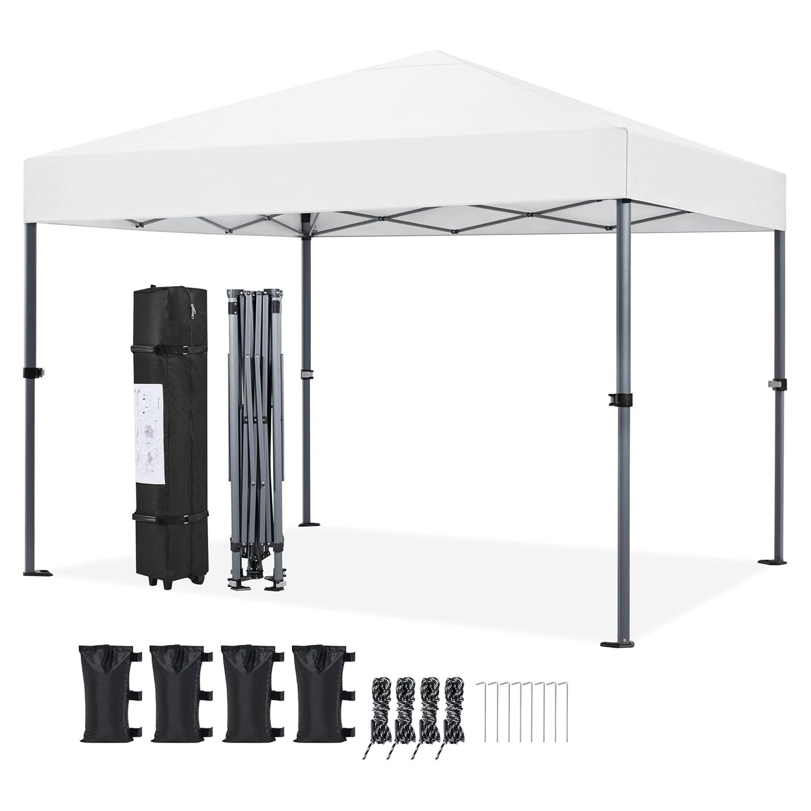Carpa Plegable 10x10 Yaheetech Blanca con Protección UV