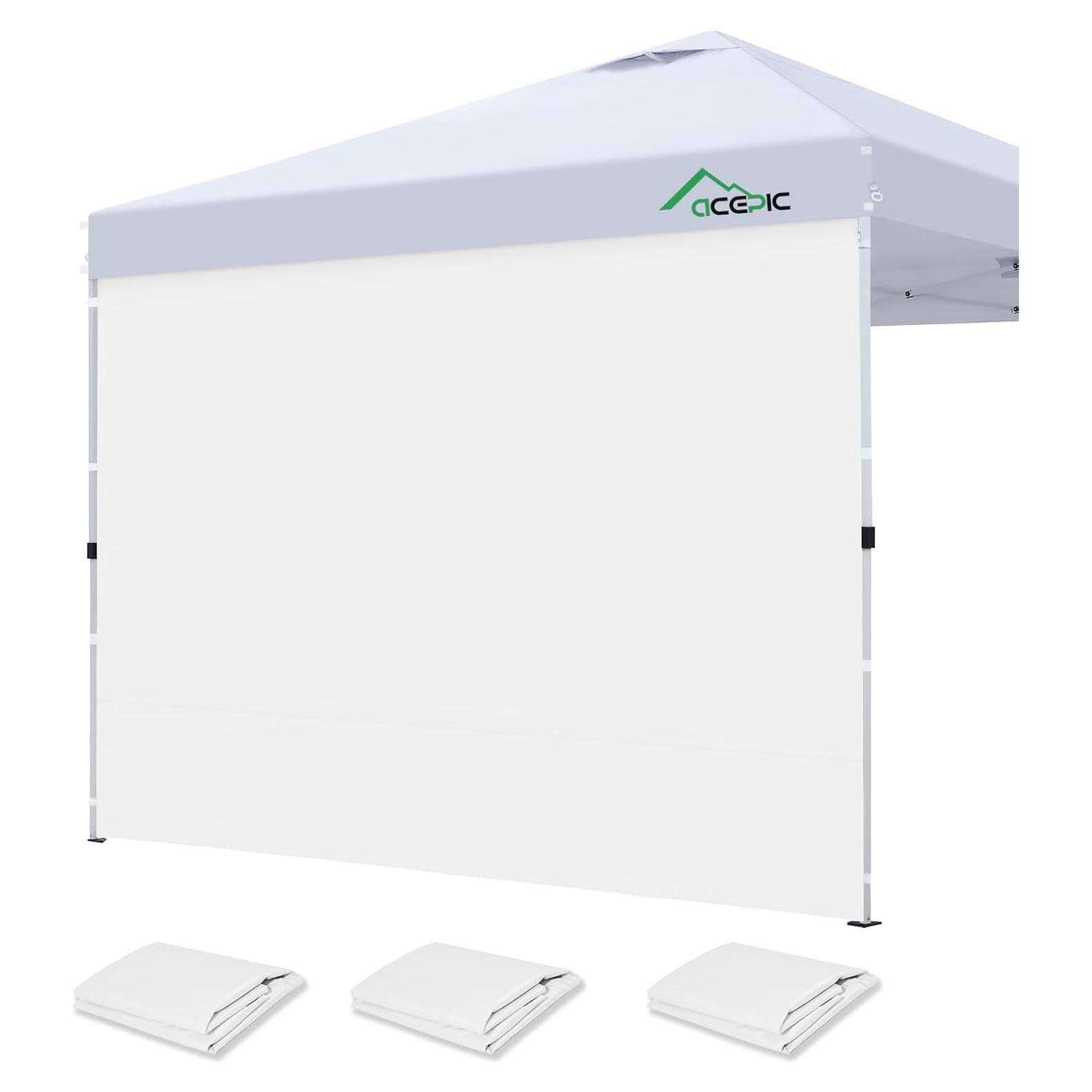 Paredes Laterales para Toldo Acepic 10x10 Blanco Impermeables