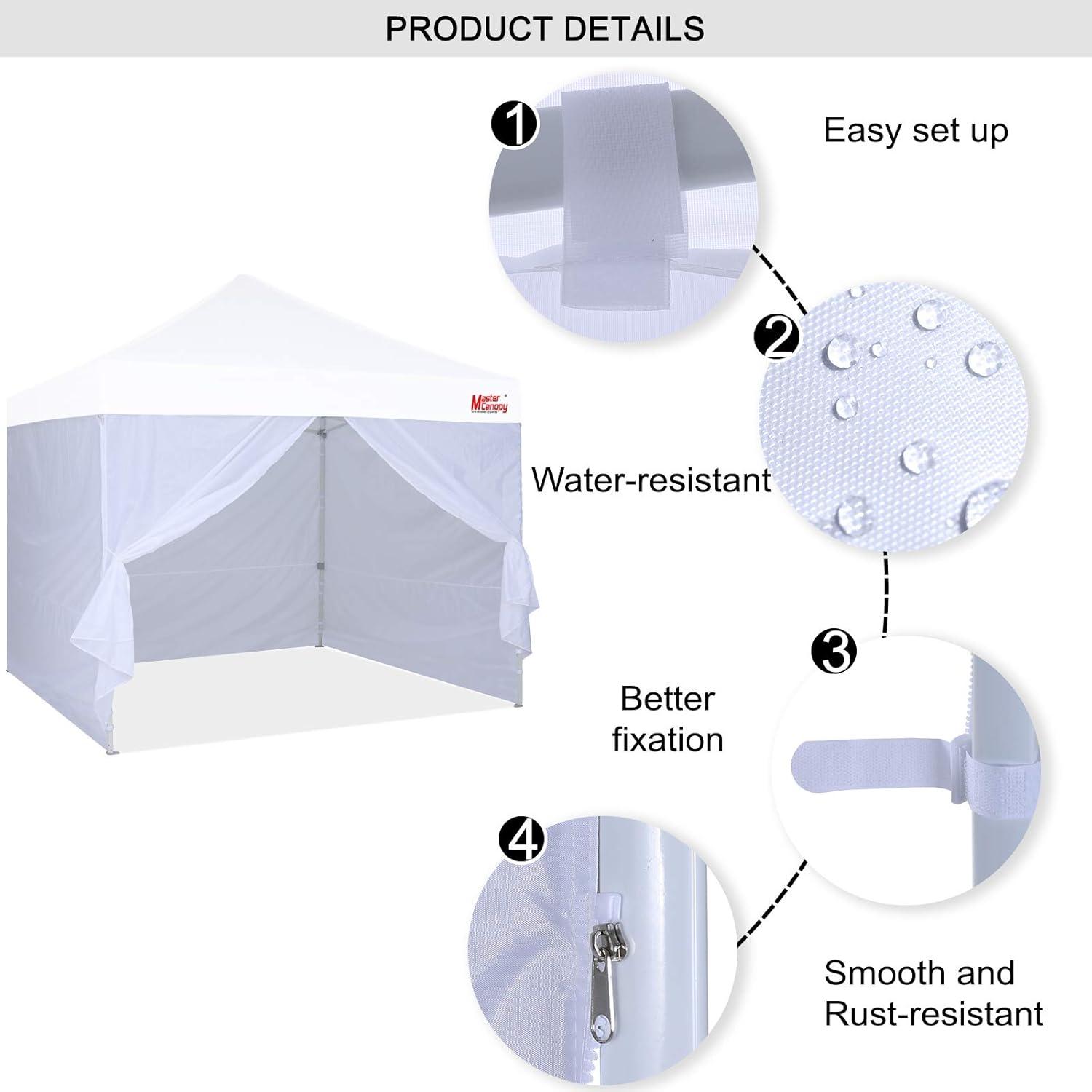 Kit de Paredes Laterales MASTERCANOPY para Carpa 3.05m Blanco
