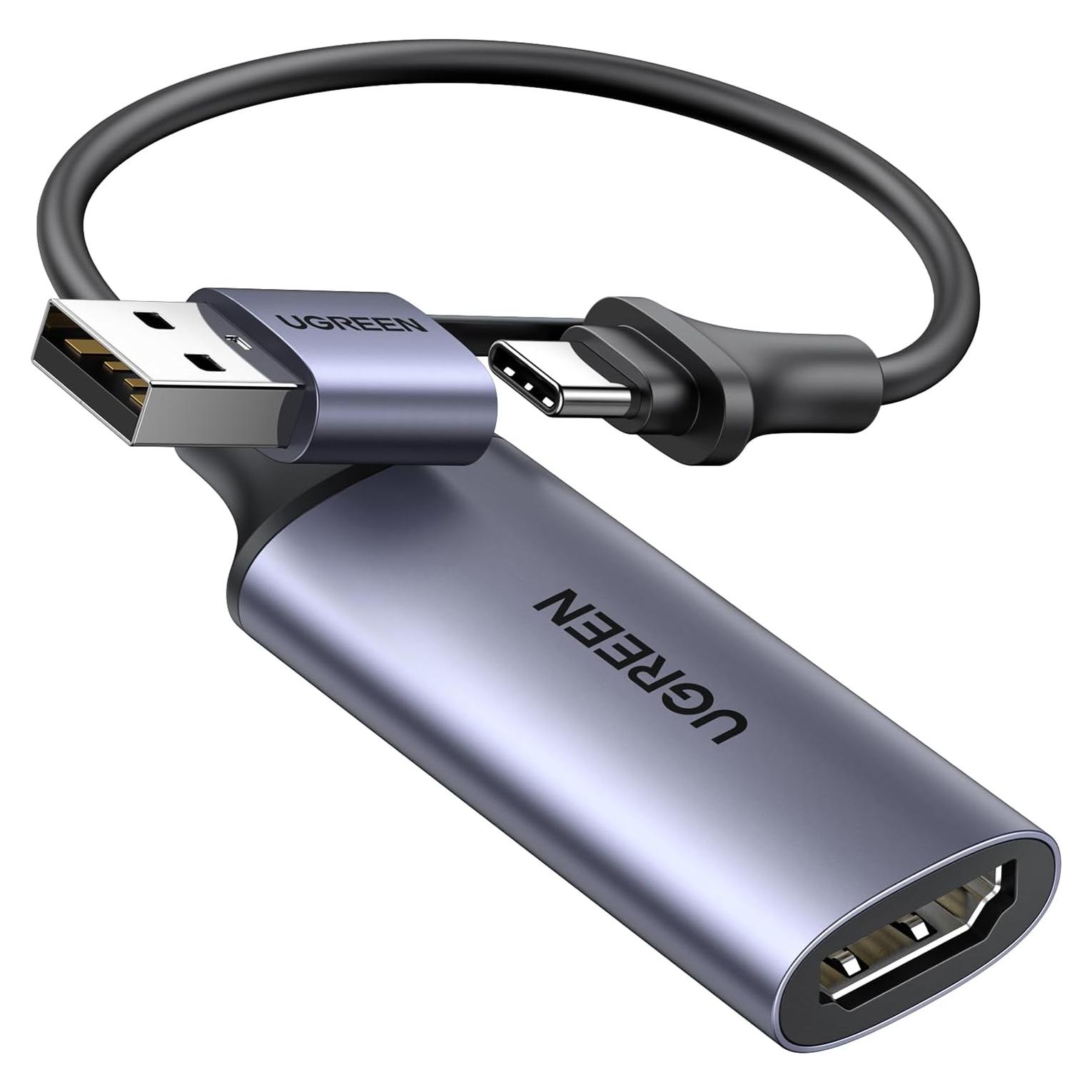 Tarjeta de Captura UGREEN 4K HDMI a USB-C/USB-A Full HD