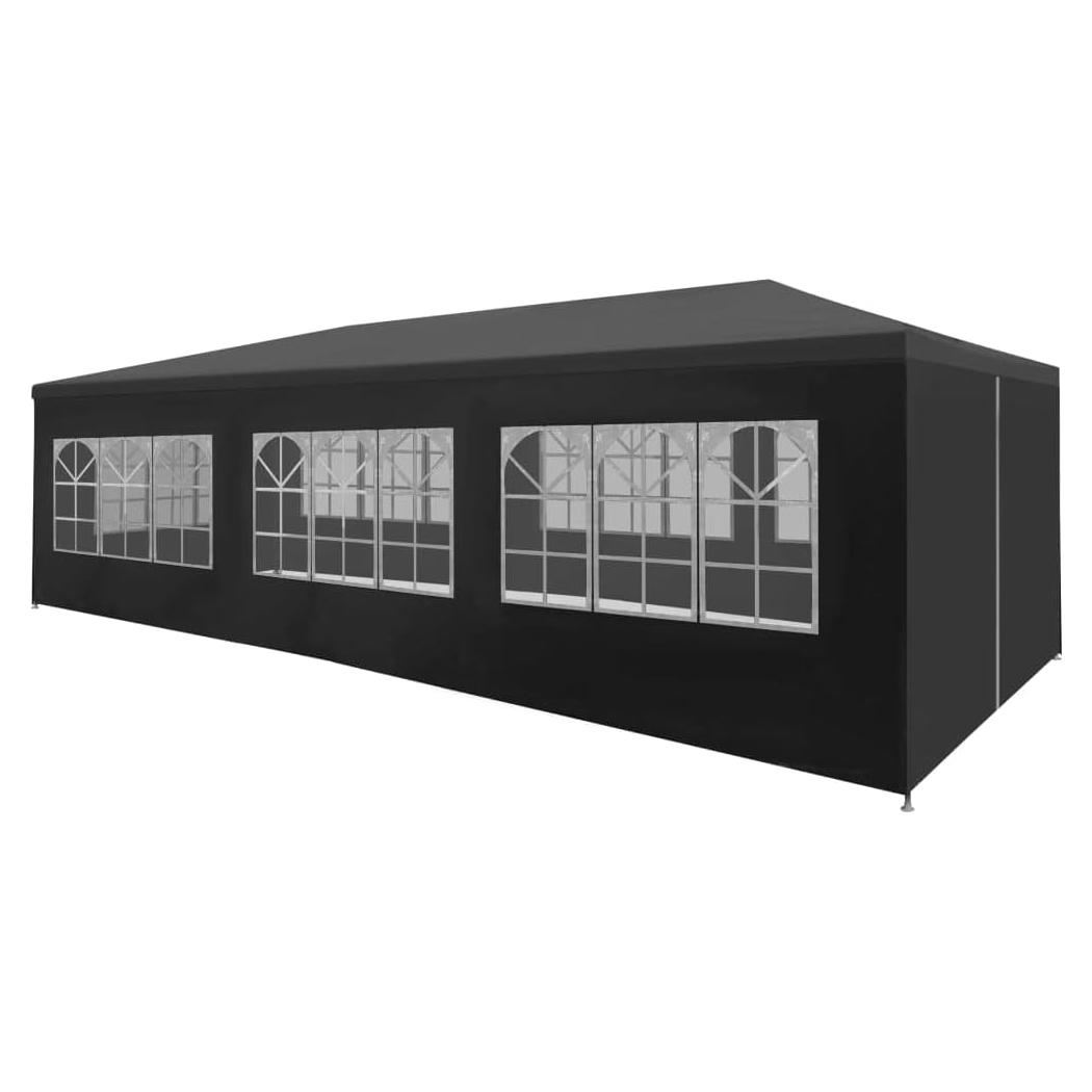 Carpa de Fiesta GeoHome 9x3m Antracita Resistente al Agua