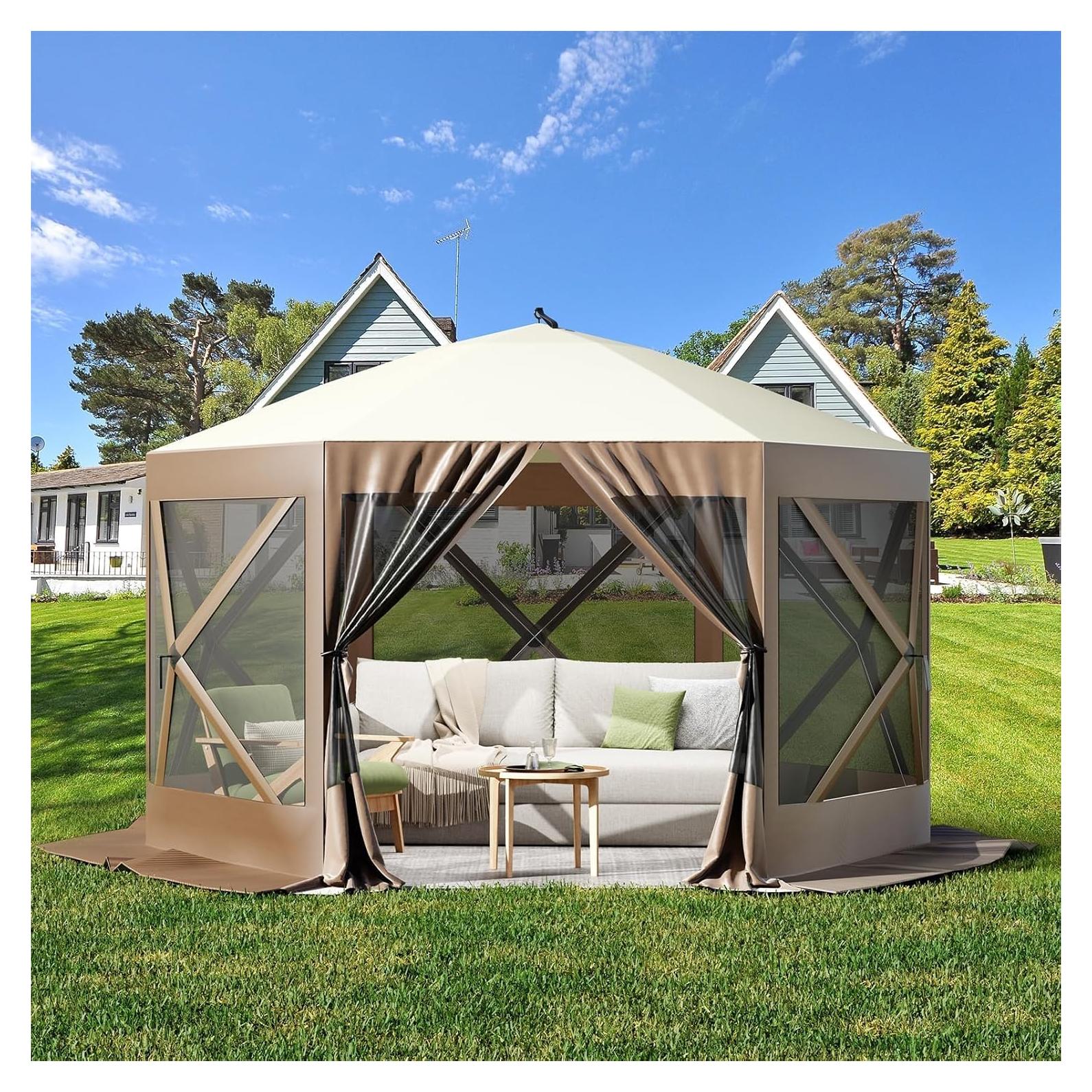 Gazebo Plegable Hipicute 3.05x3.05m Impermeable con Mosquitera