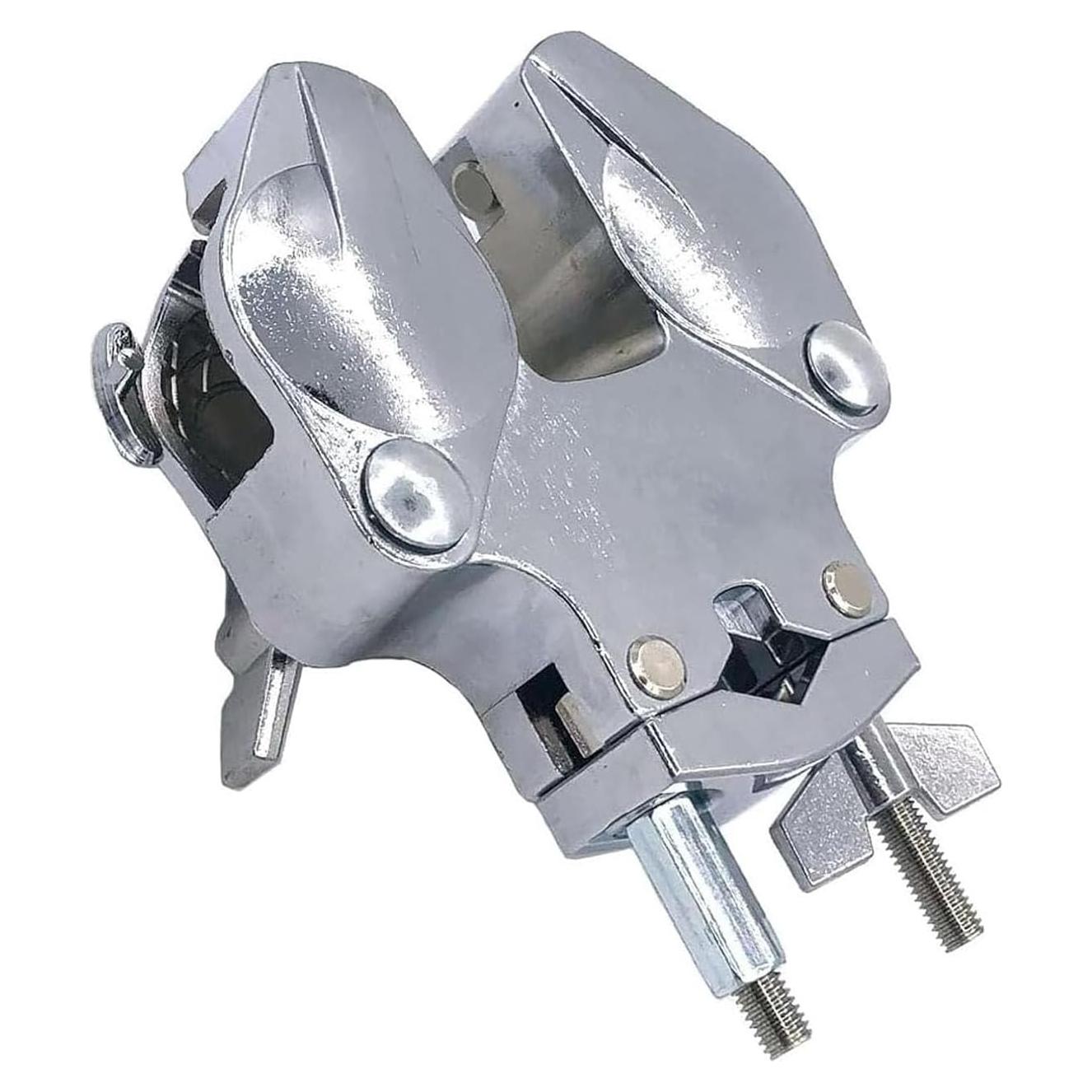 Abrazadera Soporte Tom Doble Ajustable Metal 15.7x12.3cm