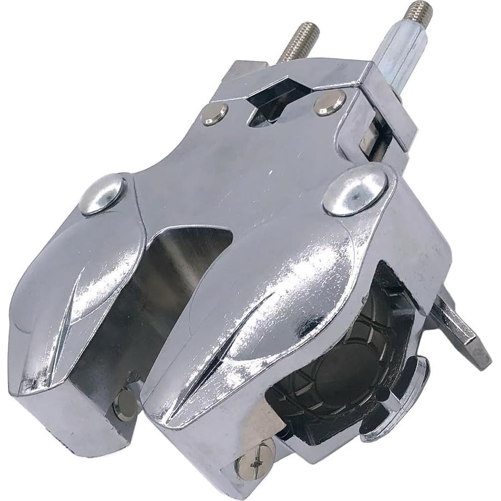 Abrazadera Soporte Tom Doble Ajustable Metal 15.7x12.3cm