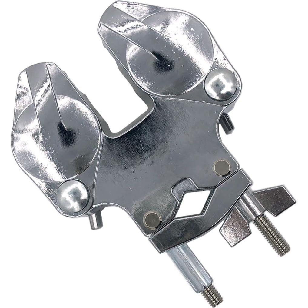 Abrazadera Soporte Tom Doble Ajustable Metal 15.7x12.3cm