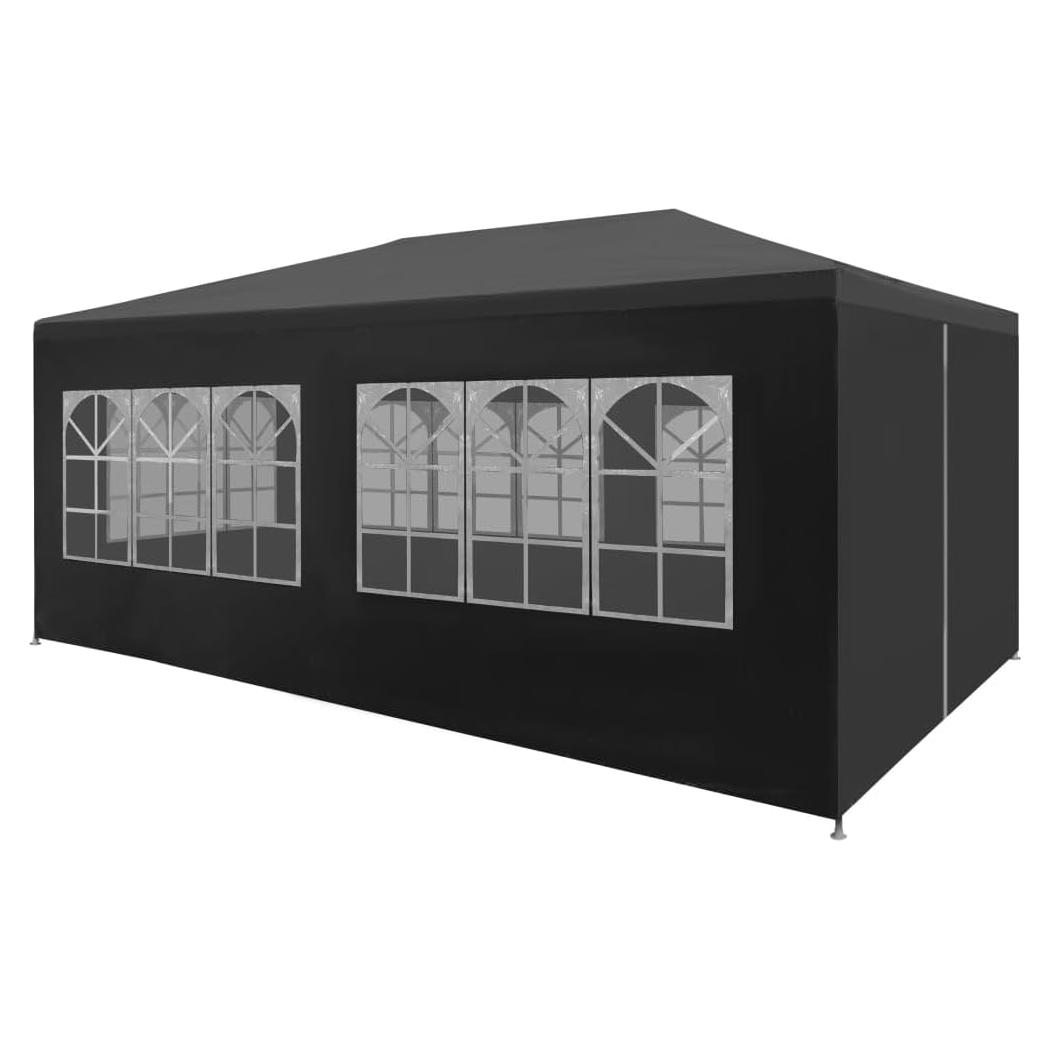 Carpa de Fiesta GeoHome 6x3m Antracita Resistente al Agua