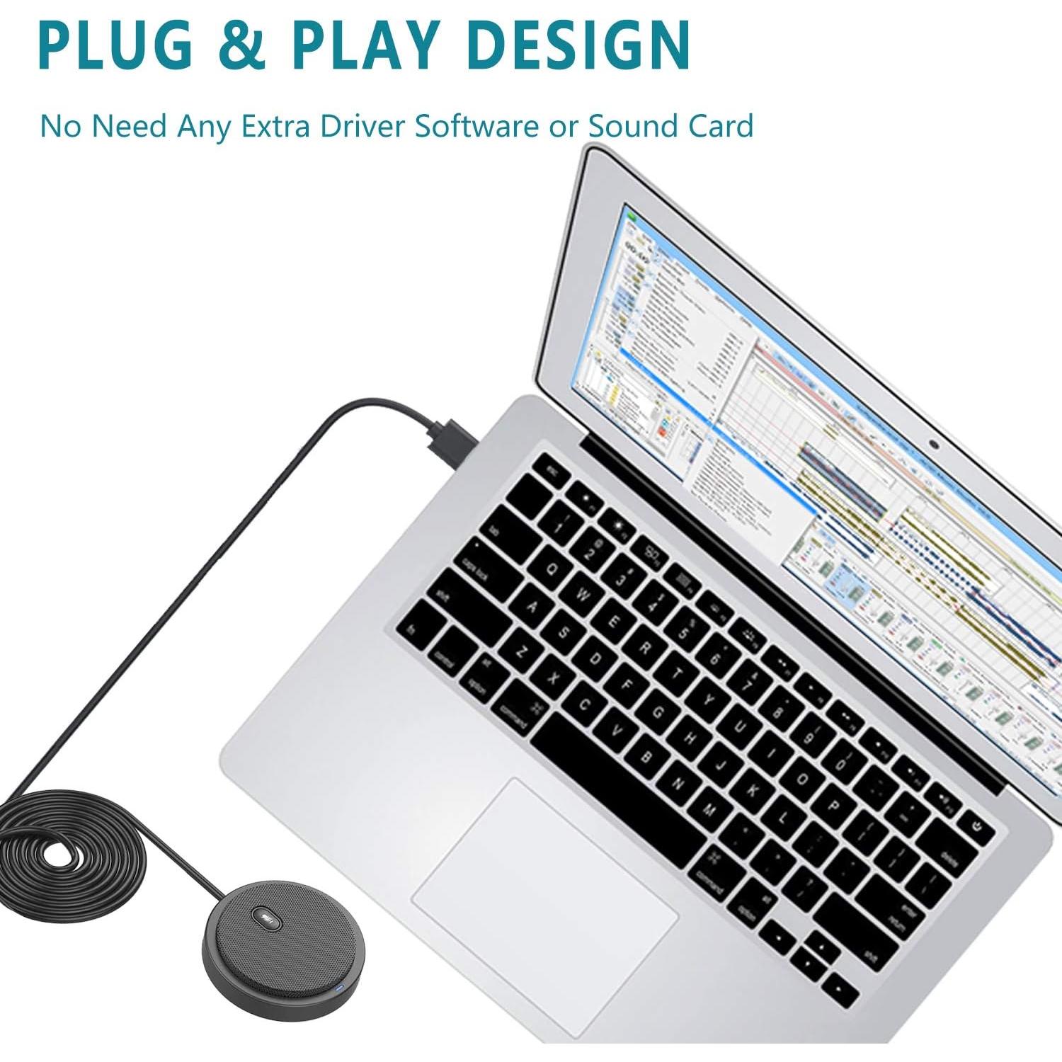 Micrófono de Conferencia USB Bonke UM02 360° Silencio