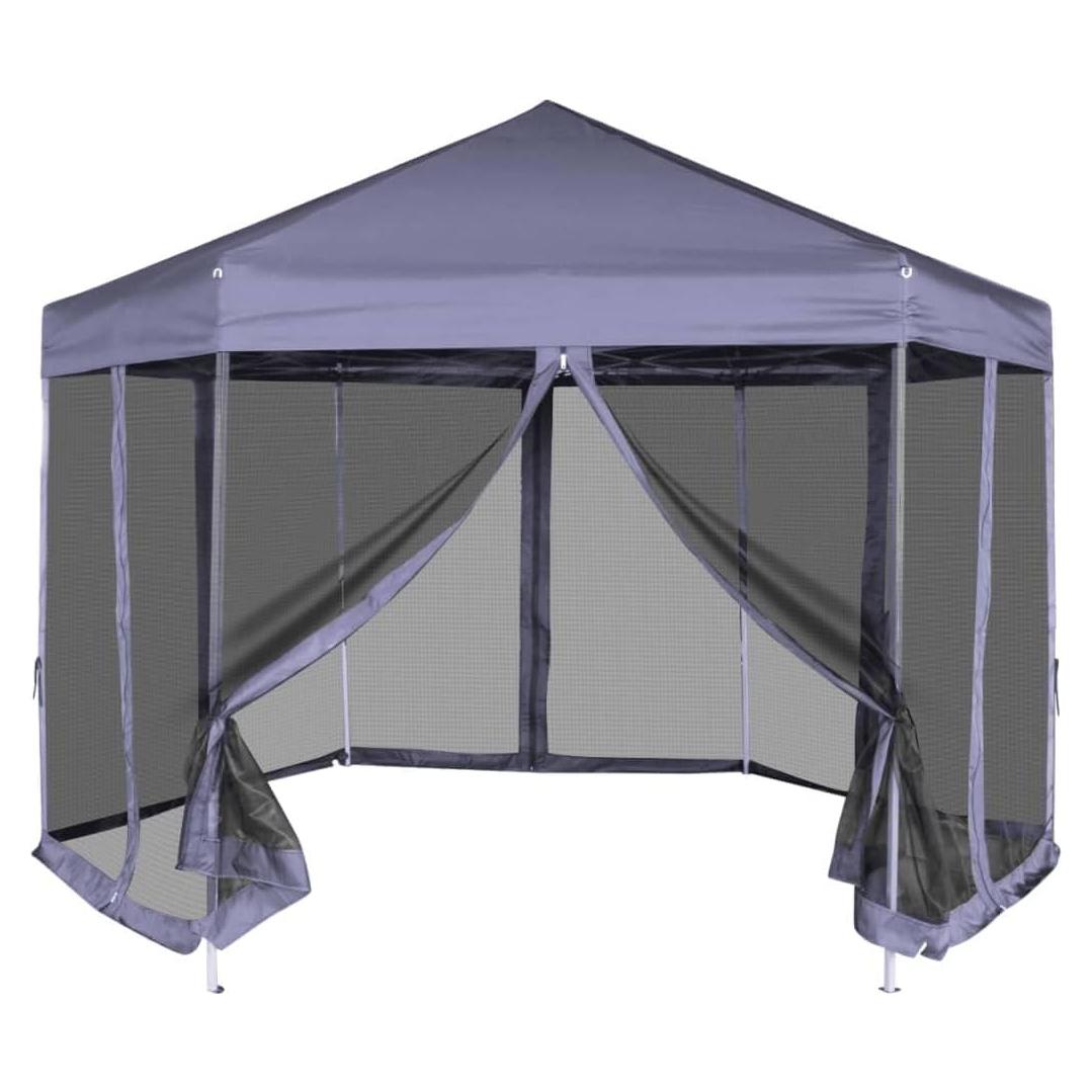 Toldo Gazebo Plegable ZQQLVOO 3.6x3.1m Azul Oscuro
