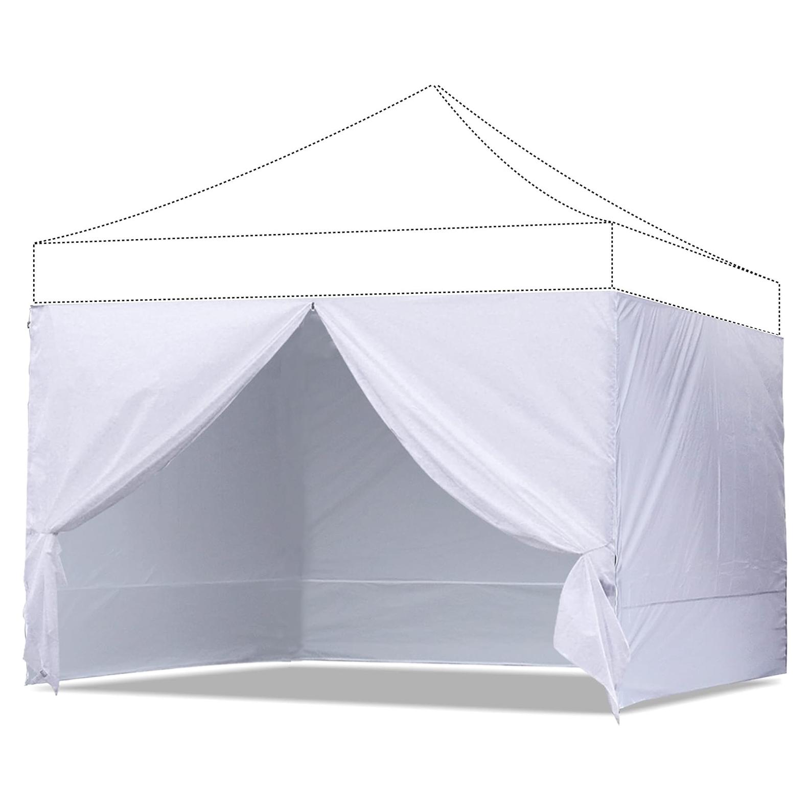 Pared Lateral ABCCANOPY Blanca 10x10 m con Cremallera