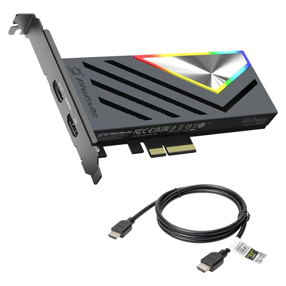 AVerMedia HDMI 2.1 Internal PCIe Capture Card for Streaming and Recording 4K60 with Ultra-Low Latency on PS5, PS4 Pro, Xbox Series X/S, Xbox One X, Switch Games - GC575 Live Gamer 4K 2.1