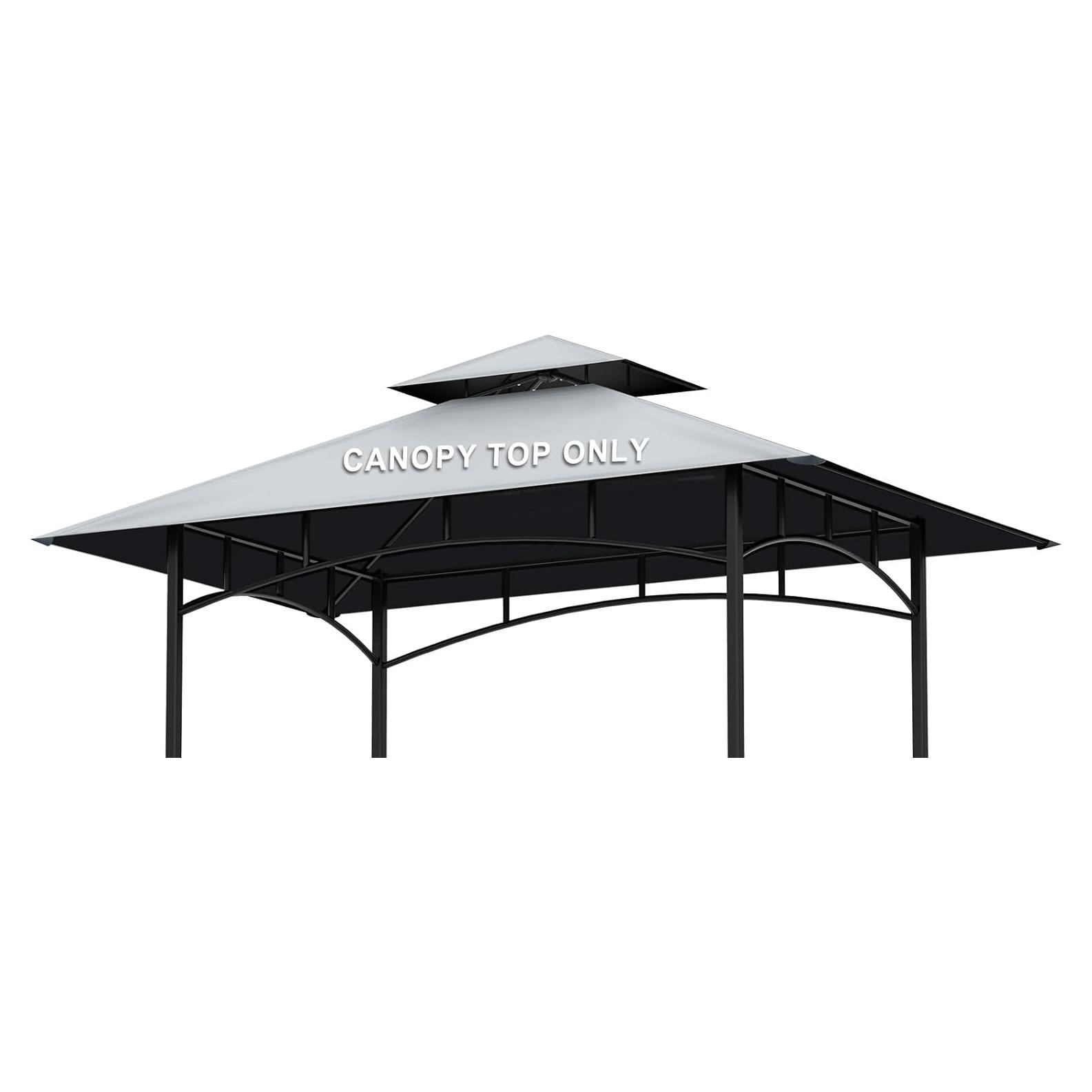 Cubierta de Reemplazo para Gazebo de Parrilla AONEAR 5x8 Gris