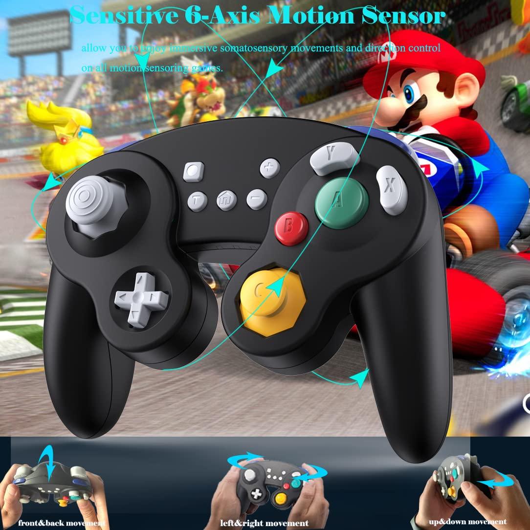 Controlador Inalámbrico EXLENE Gamecube para Switch Negro