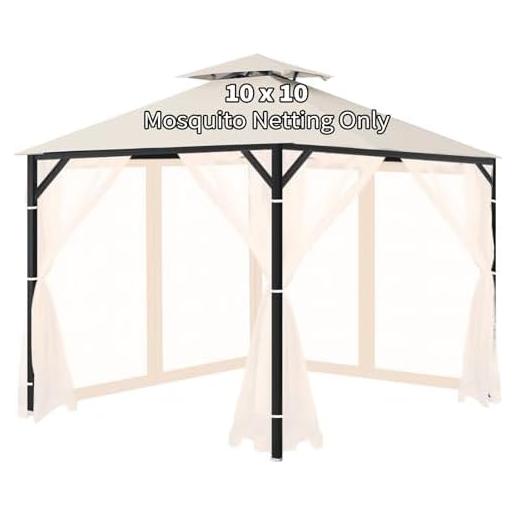 Red de Mosquito Universal Beige 3.05m x 3.05m para Gazebo