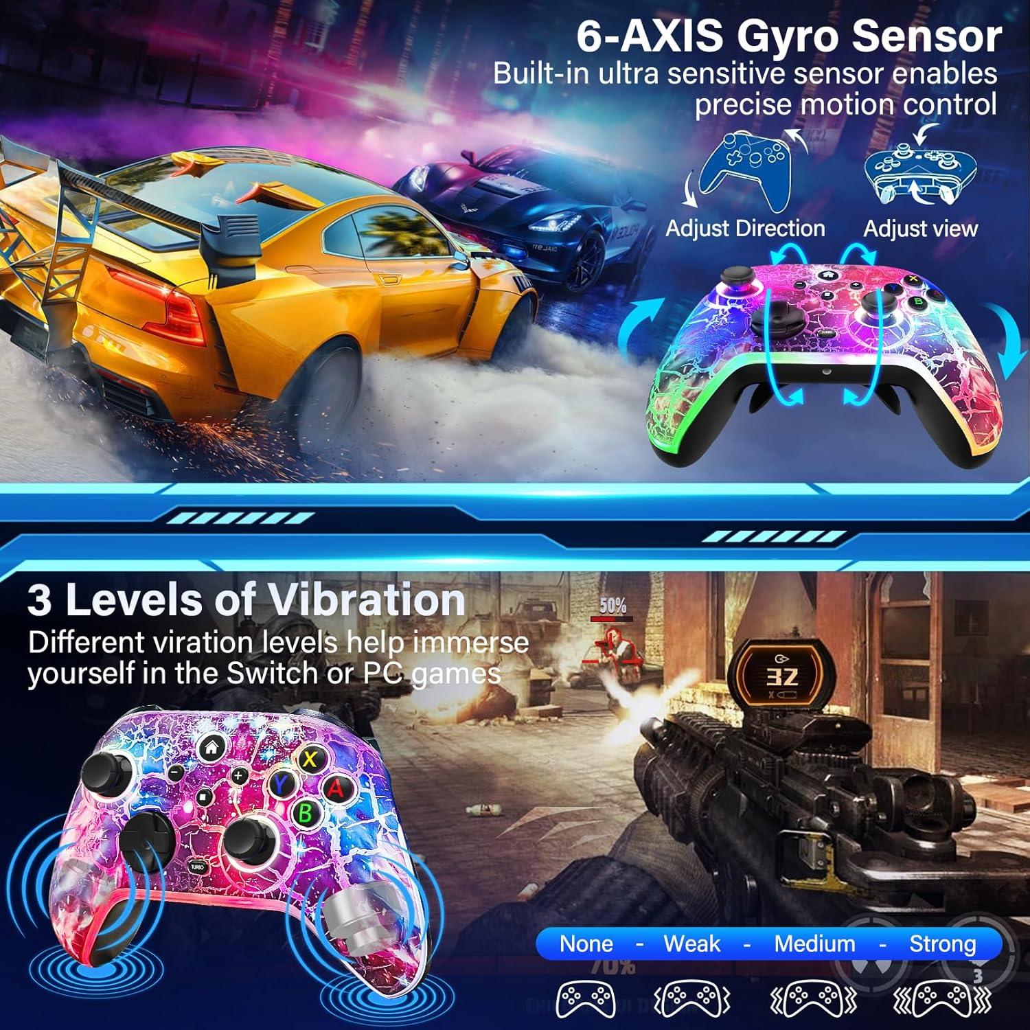 Controlador Pro Inalámbrico KINGLINE para Nintendo Switch