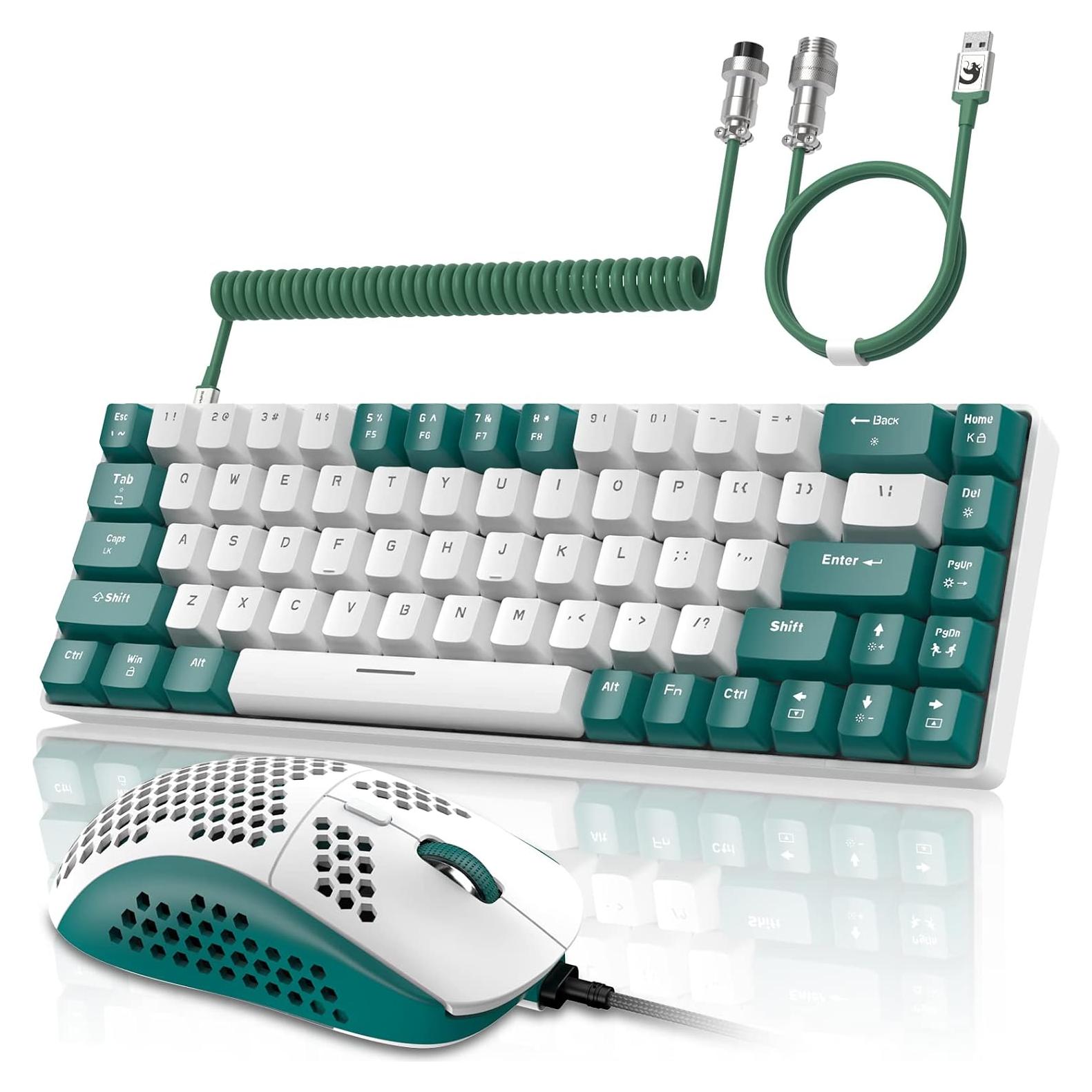 Teclado Mecánico ZIYOU LANG RK-T8 68 Teclas RGB Verde