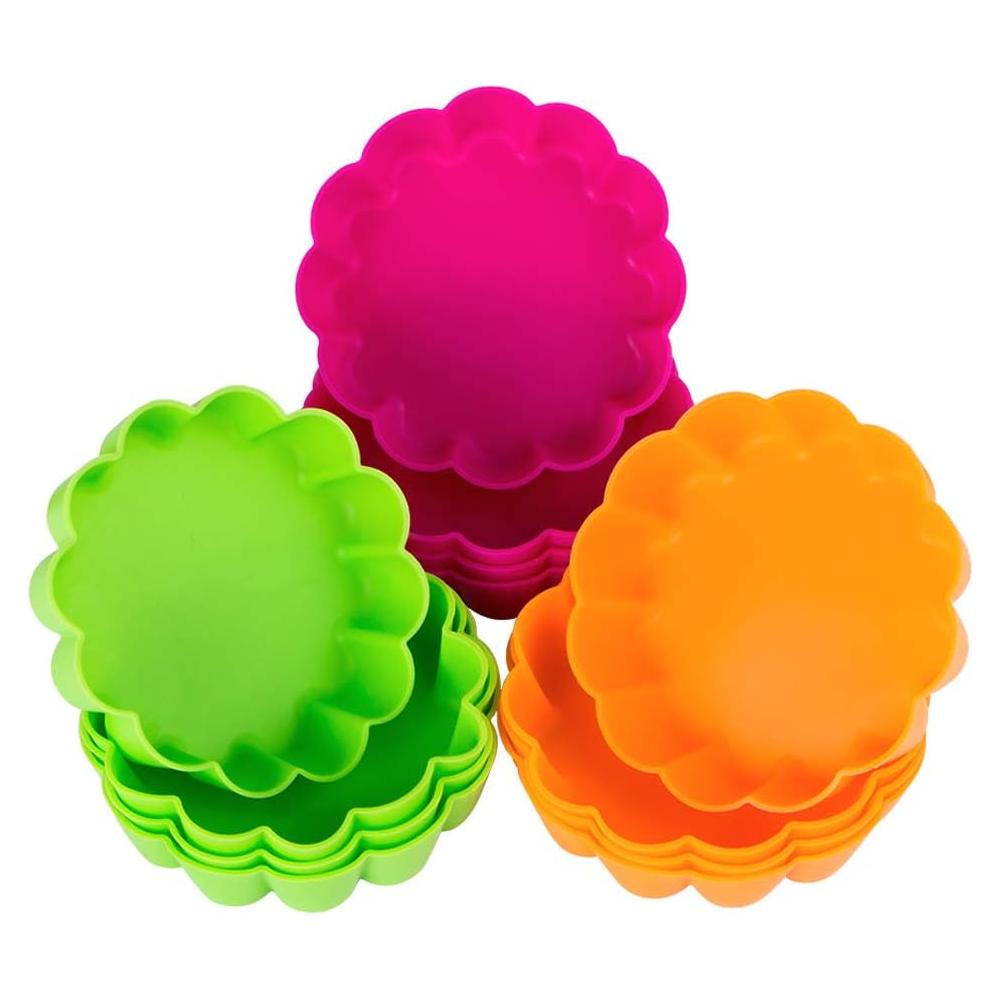 Molde de Tartas Mini Webake de Silicona Antiadherente 8.26 cm - 12 Piezas