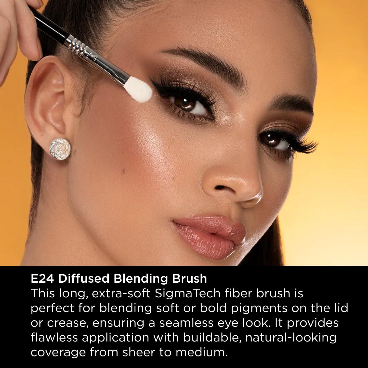 Brocha de Difuminado E24 Sigma Beauty - Fibra Suave 18.5 cm