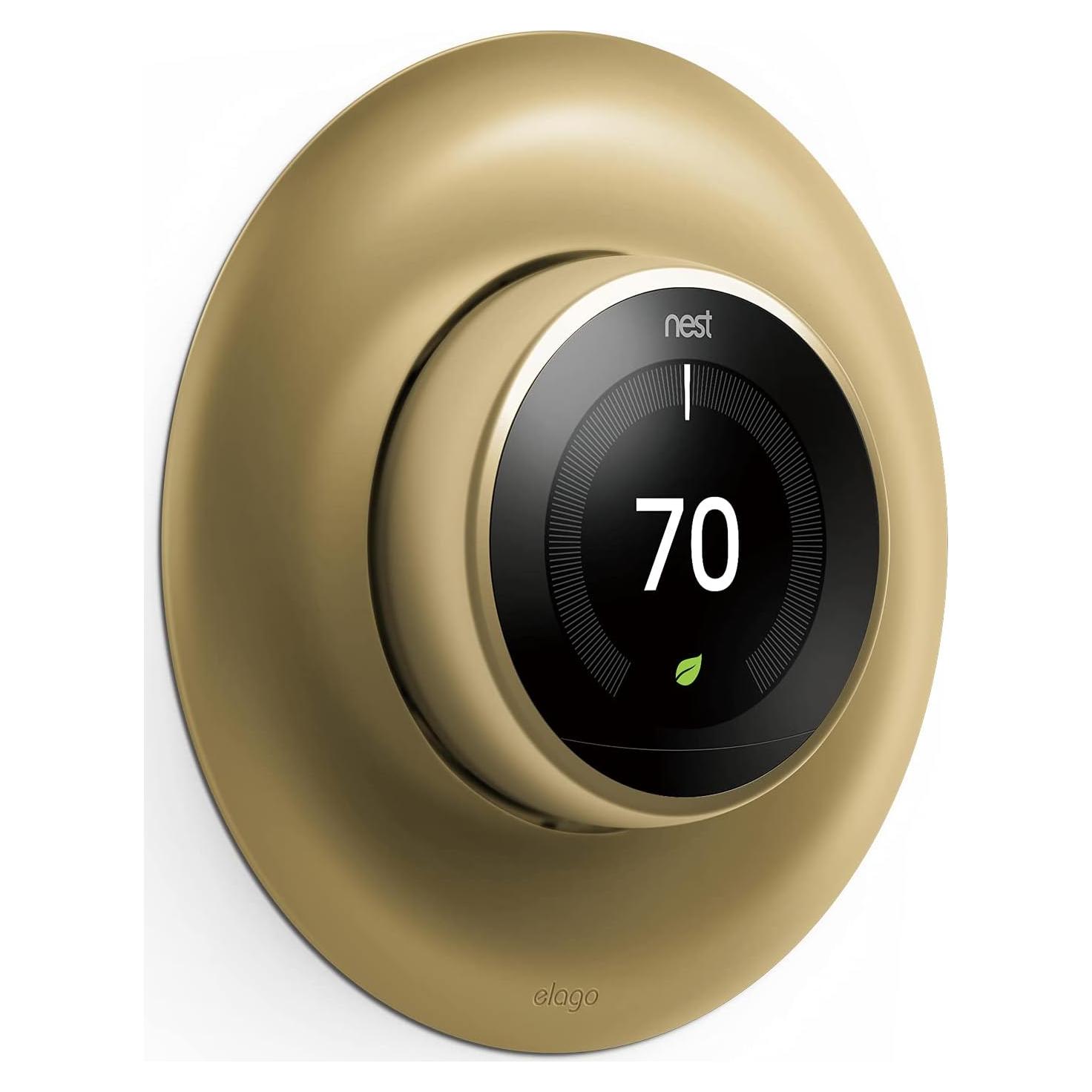 Cubierta de Placa de Pared Elago para Termostato Nest - Latón