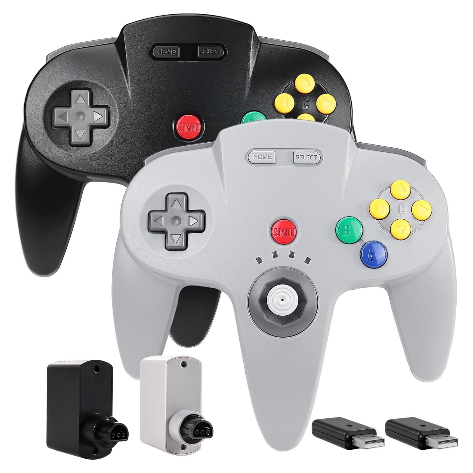 Controlador Inalámbrico N64 SAFFUN USB Recargable 2 Receptores