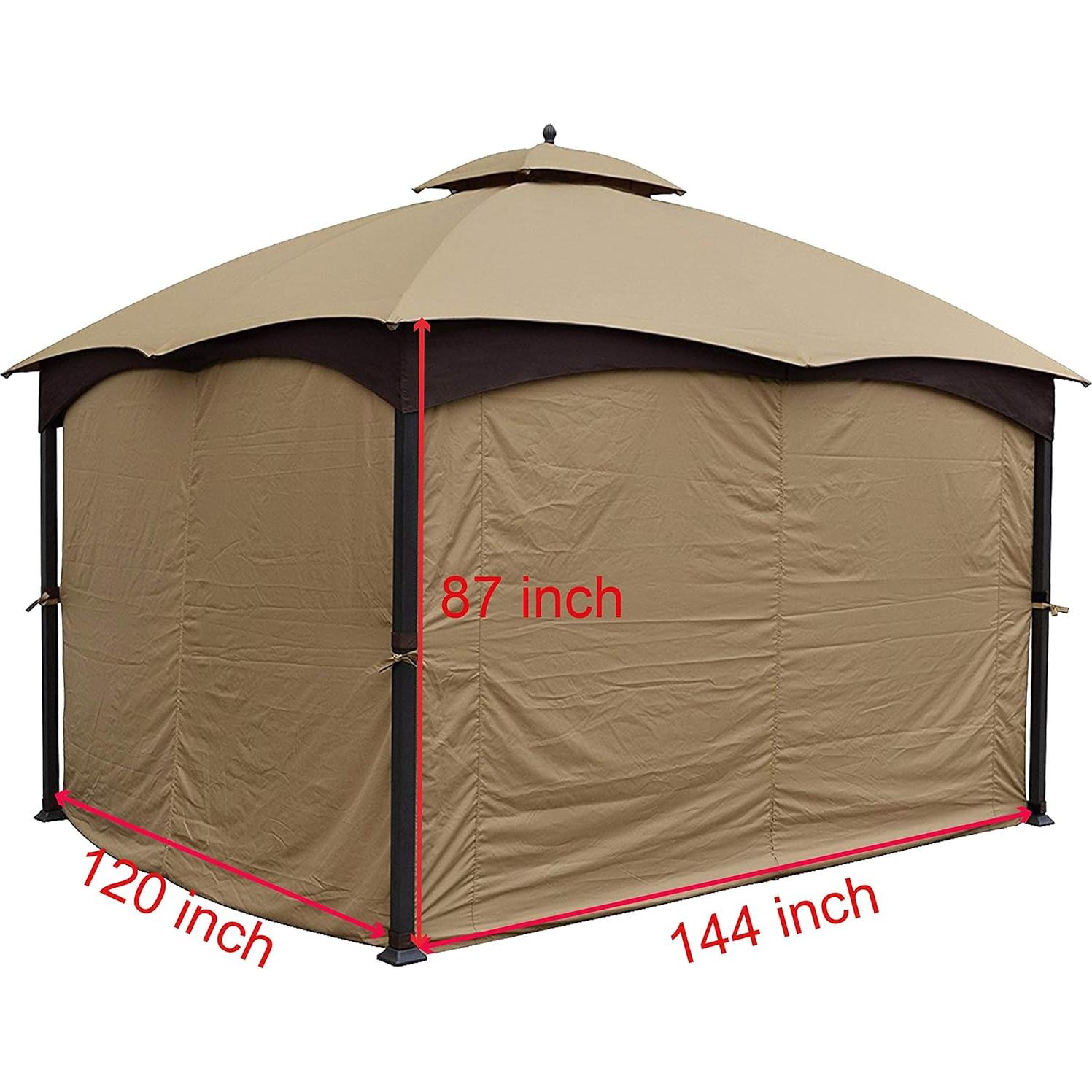 Cortinas de Privacidad APEX GARDEN para Gazebo 3.66x3.05m Beige