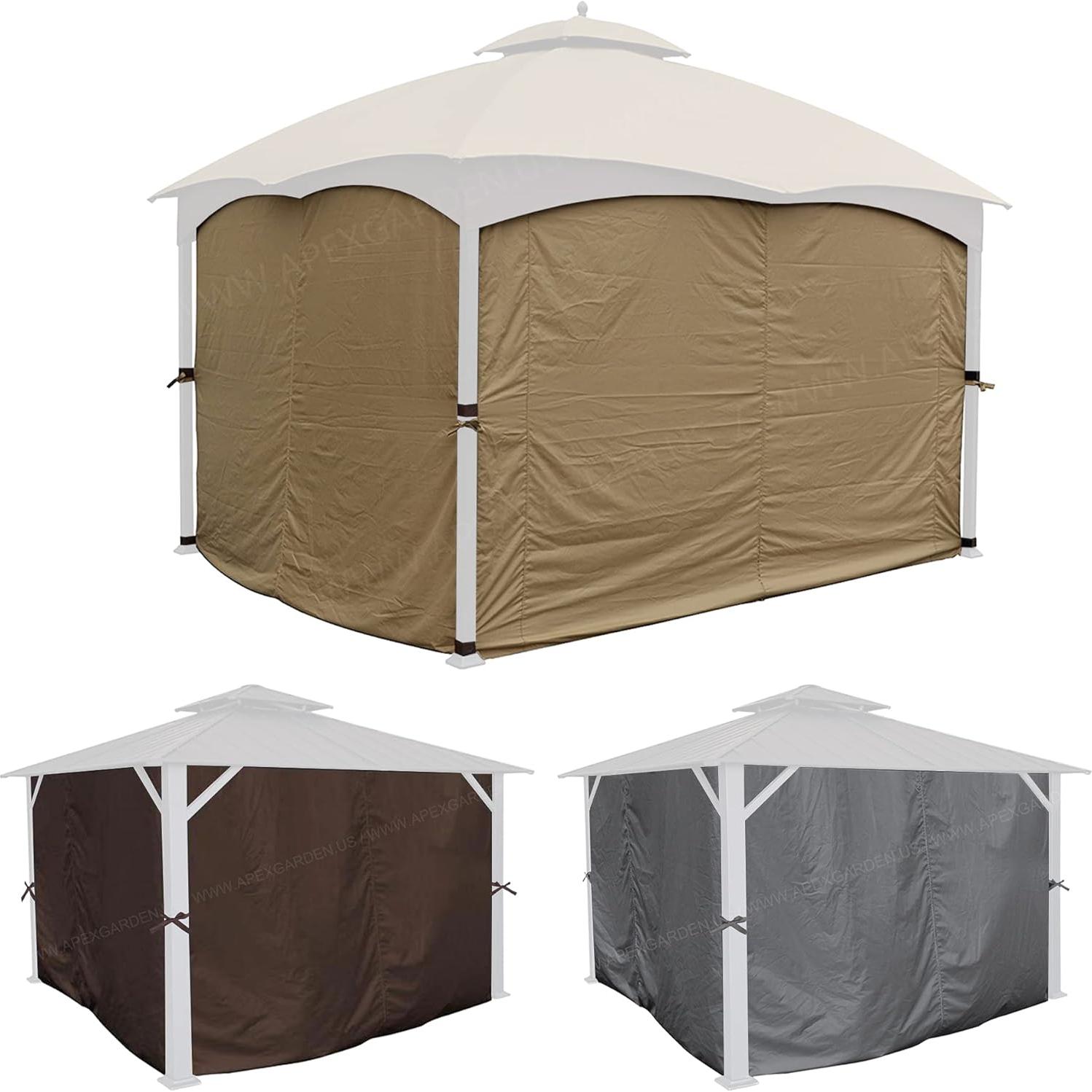 Cortinas de Privacidad APEX GARDEN para Gazebo 3.66x3.05m Beige