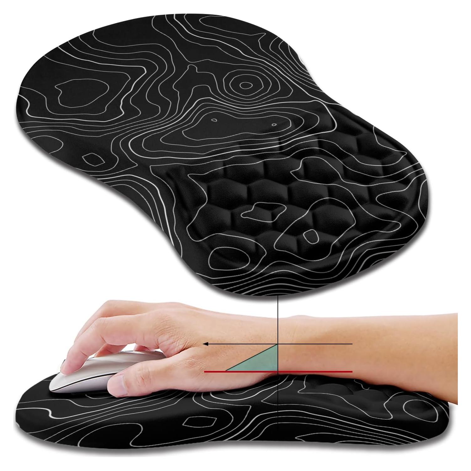 Soporte de Muñeca Ergonómico Hokafenle para Alfombrilla 30x20 cm