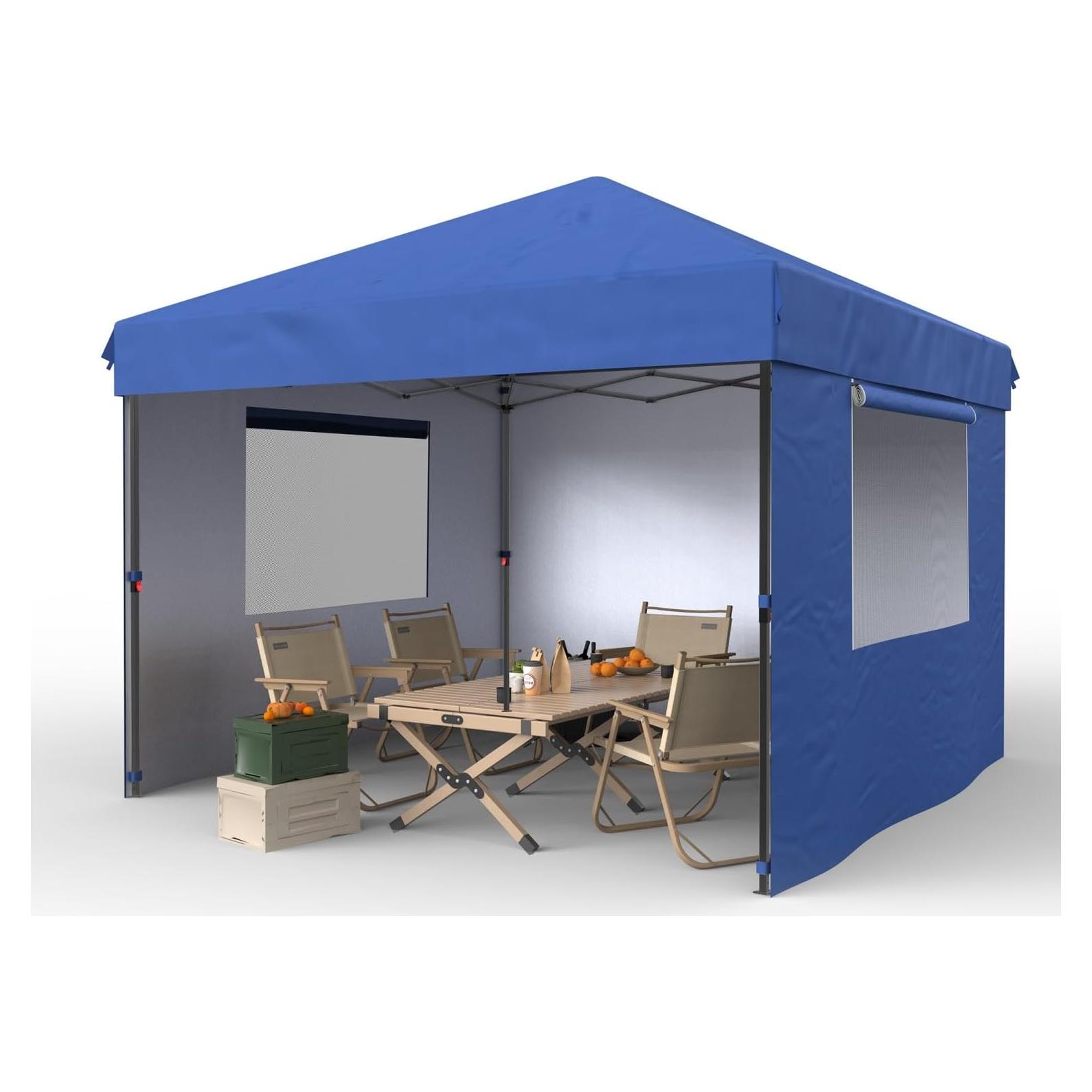 Carpa Pop Up 3.05x3.05m GarveeLife Azul con 3 Paredes