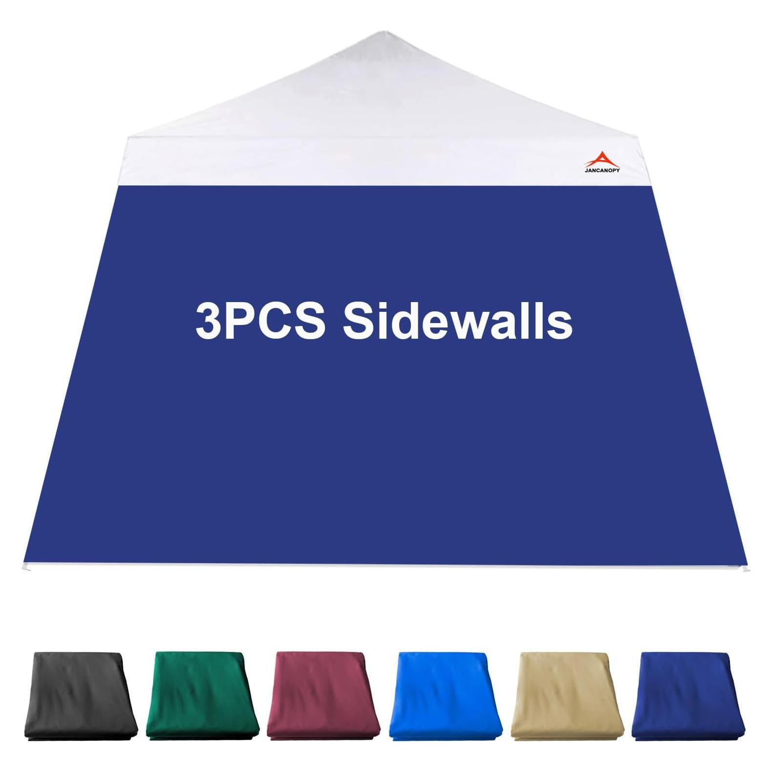 SunWall JANCANOPY 3 Paneles Laterales Impermeables 10x10 Azul Marino