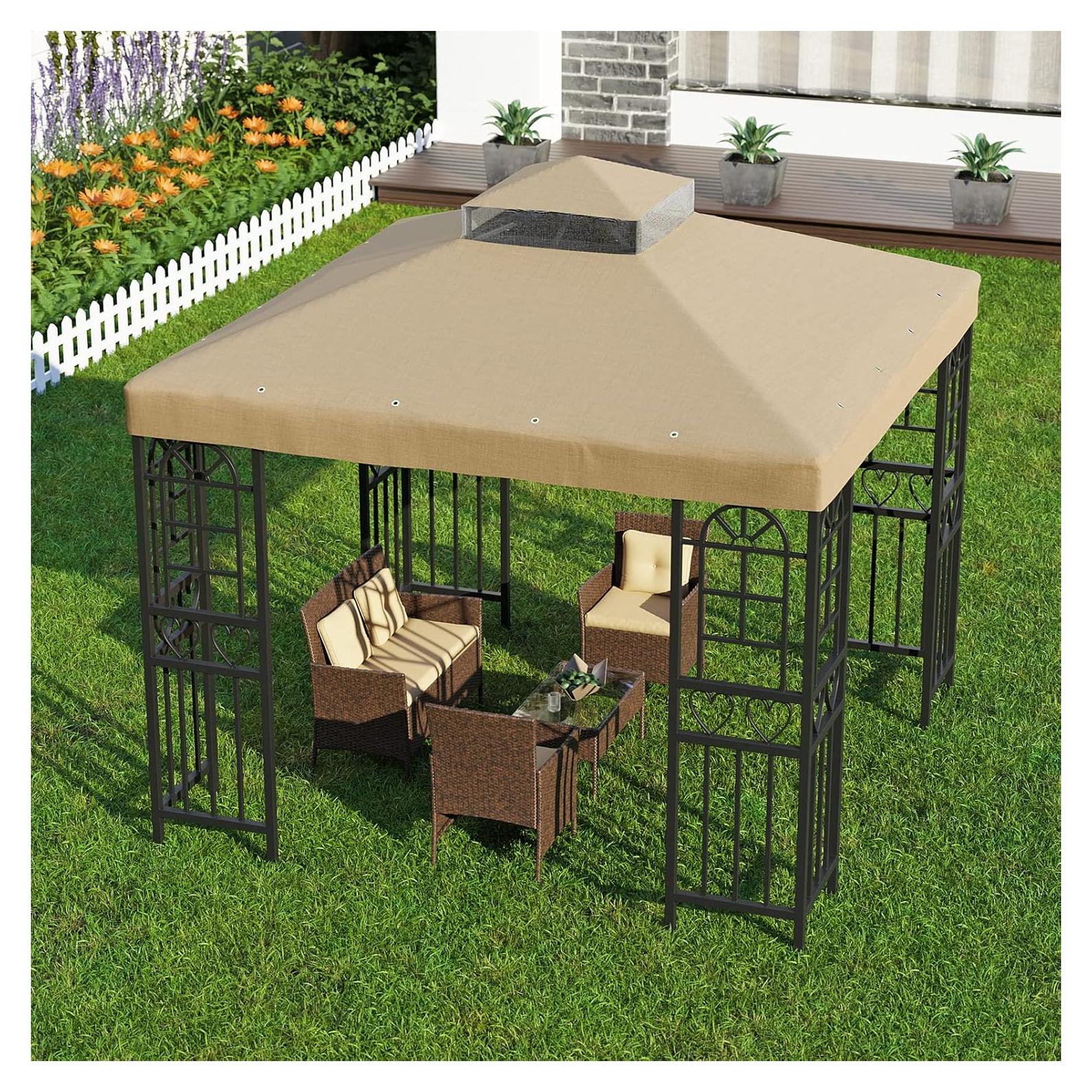 Cubierta Superior Gazebo 10x10' Big Lighting Deals Caqui