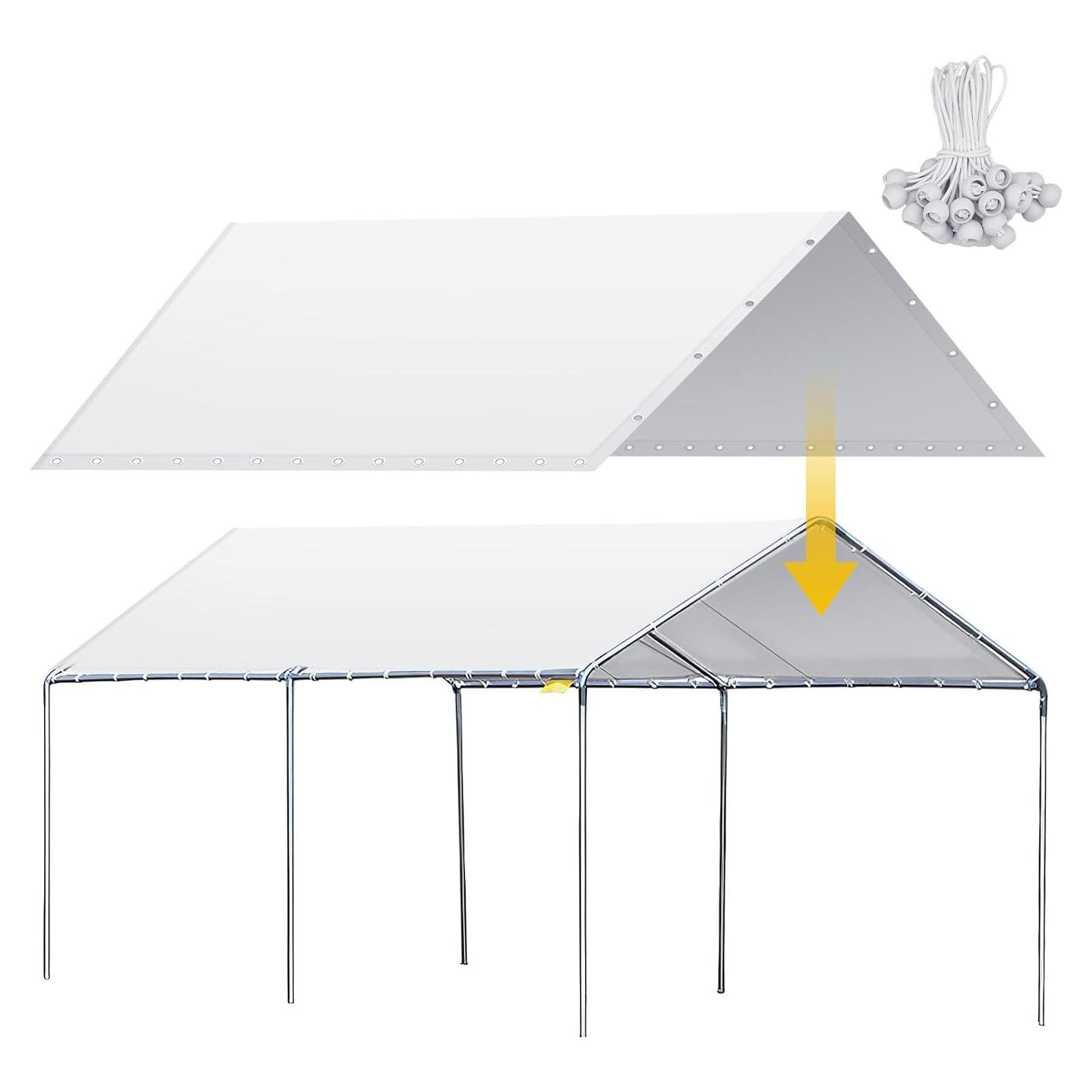 Carpa de Garaje 12x20 pies Wesnoy Cubierta Impermeable