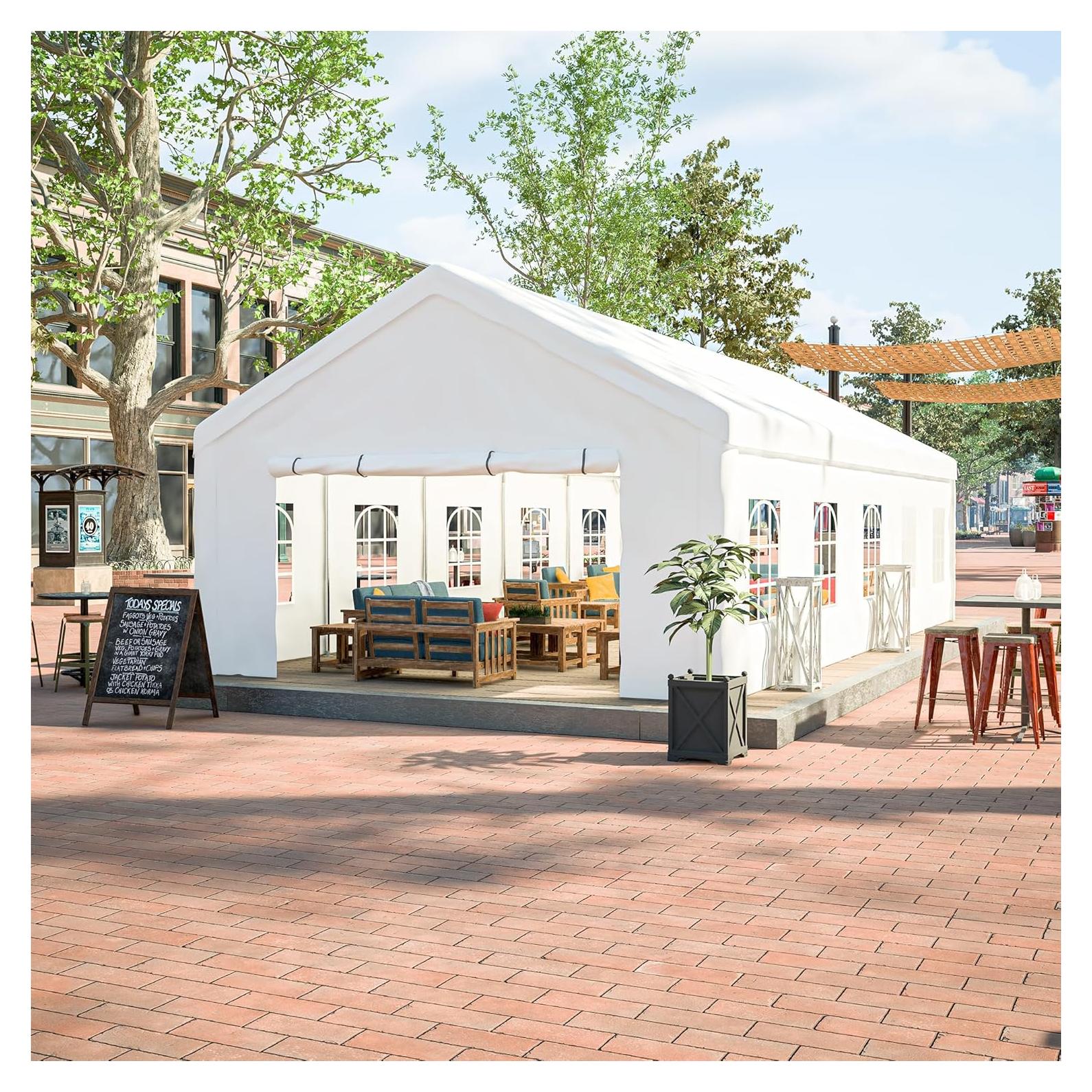 16x32FT Heavy Duty Party Tent, Instant Wedding, Event Shelter with Storage Bags & Removable Walls