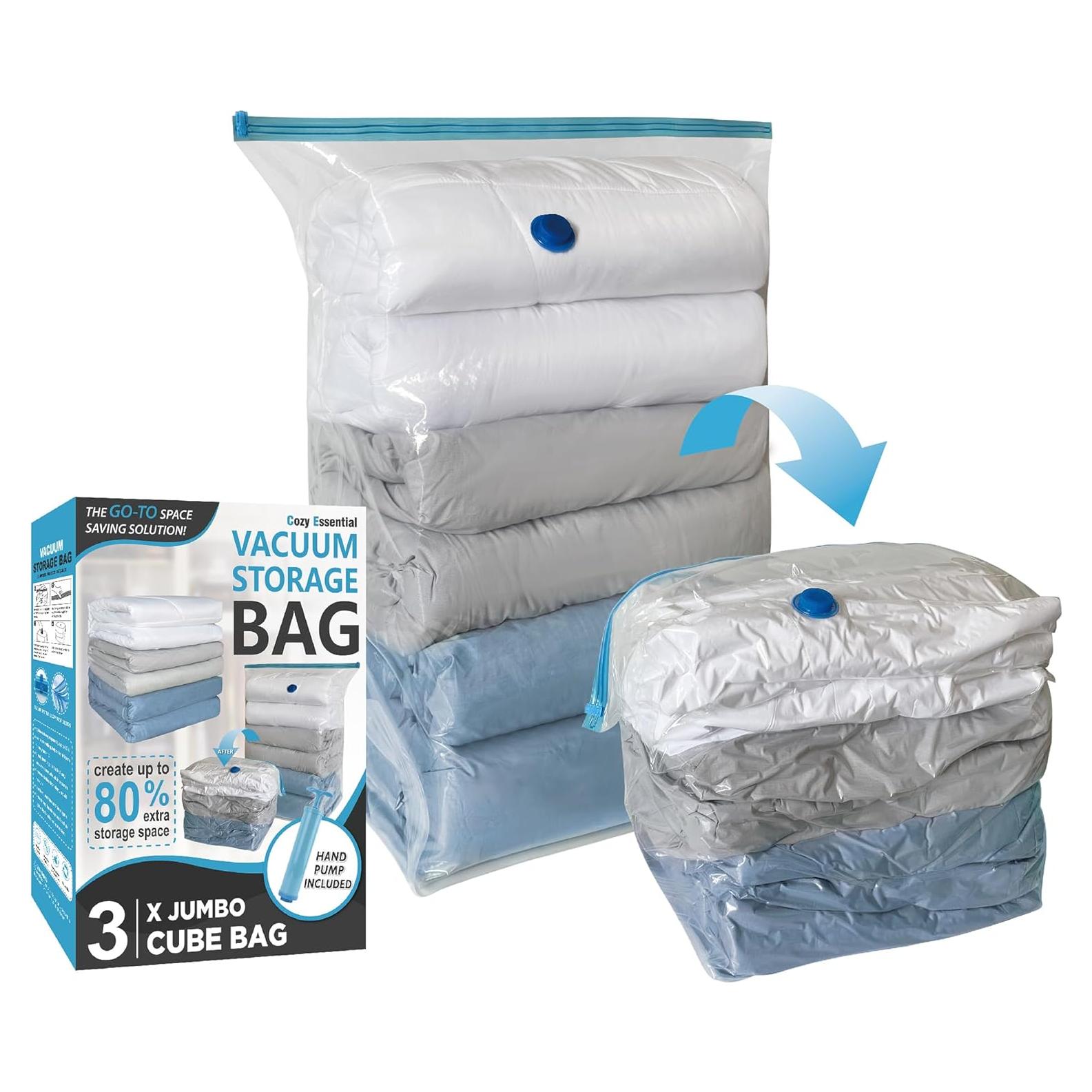 Paquete de 3 bolsas al vacío jumbo Cozy Essential 39x31 cm