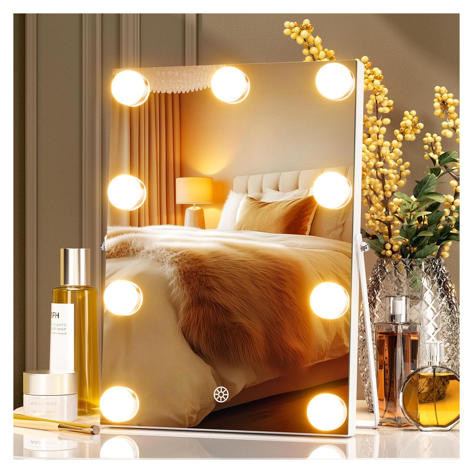 Espejo de Maquillaje Hasipu con Luces LED 24.9x35.1 cm