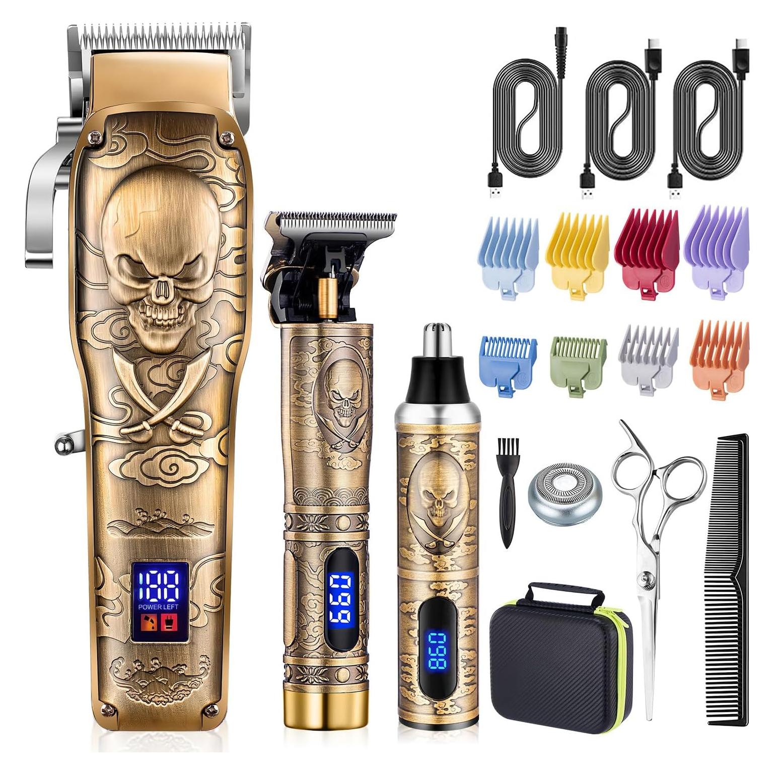 Set Recortadoras de Cabello Roziapro Inalámbricas Oro