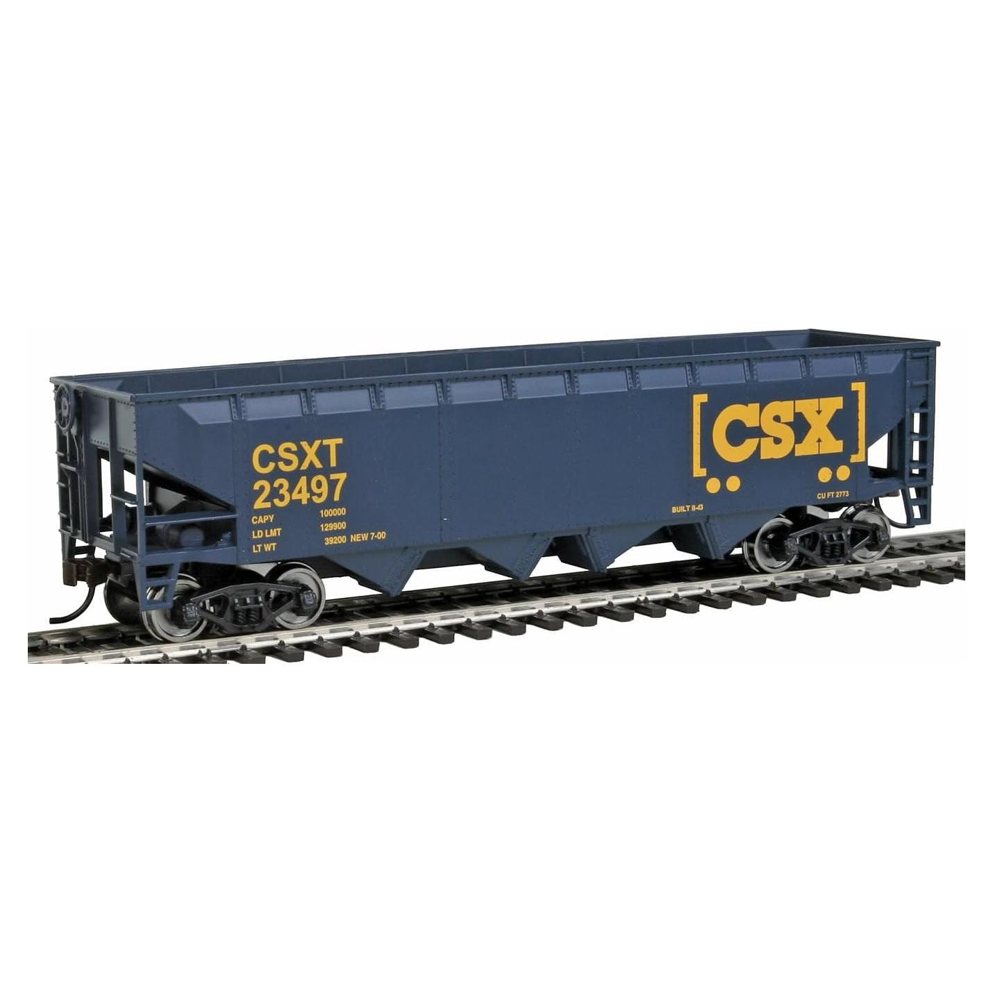 Vagón Volcador Offset Walthers HO CSX 109,5 g Detalles Realistas