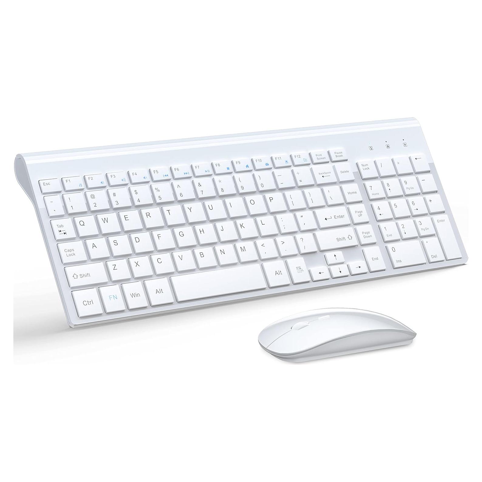Combo Teclado y Ratón Inalámbrico TopMate KM9000 Blanco
