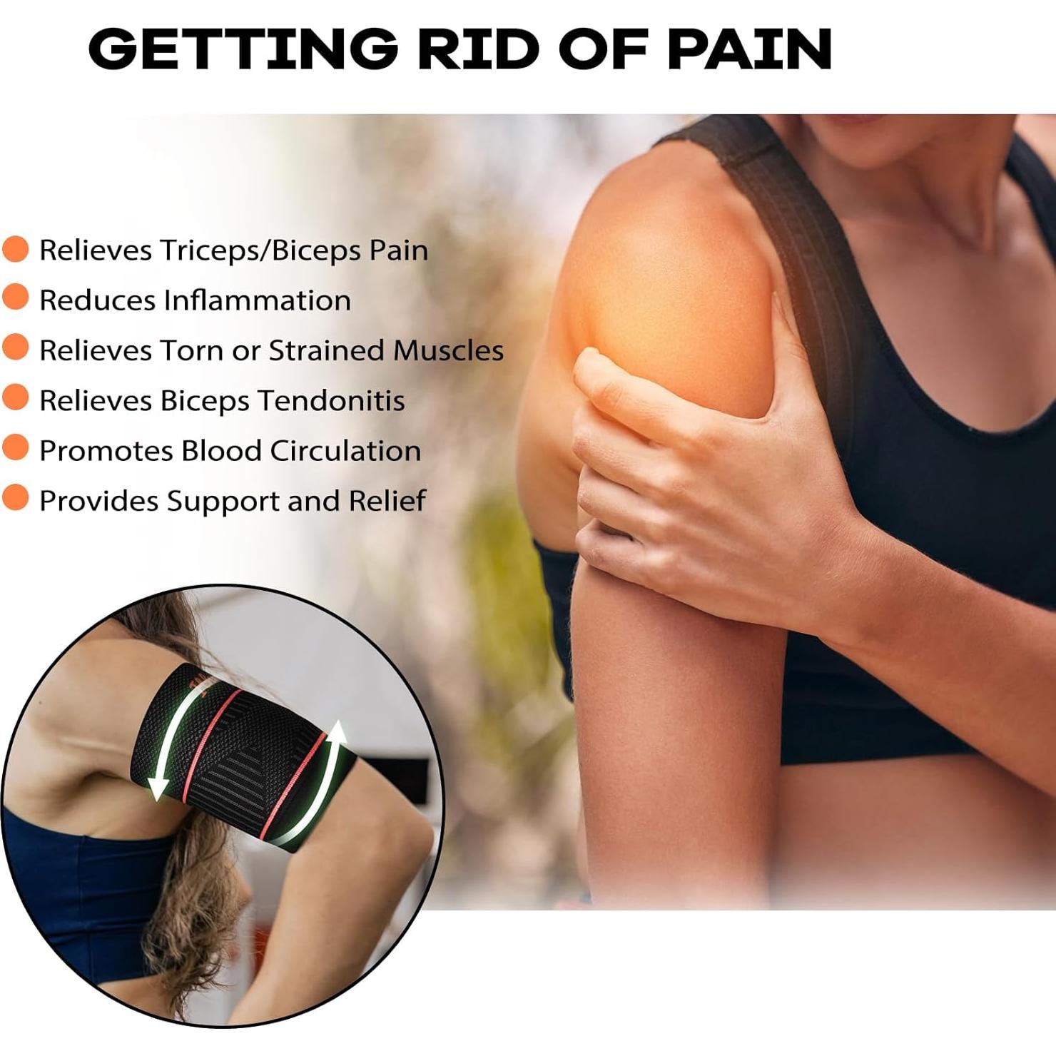 Manga de Compresión ITHW para Bíceps Azul - Soporte Tendinitis