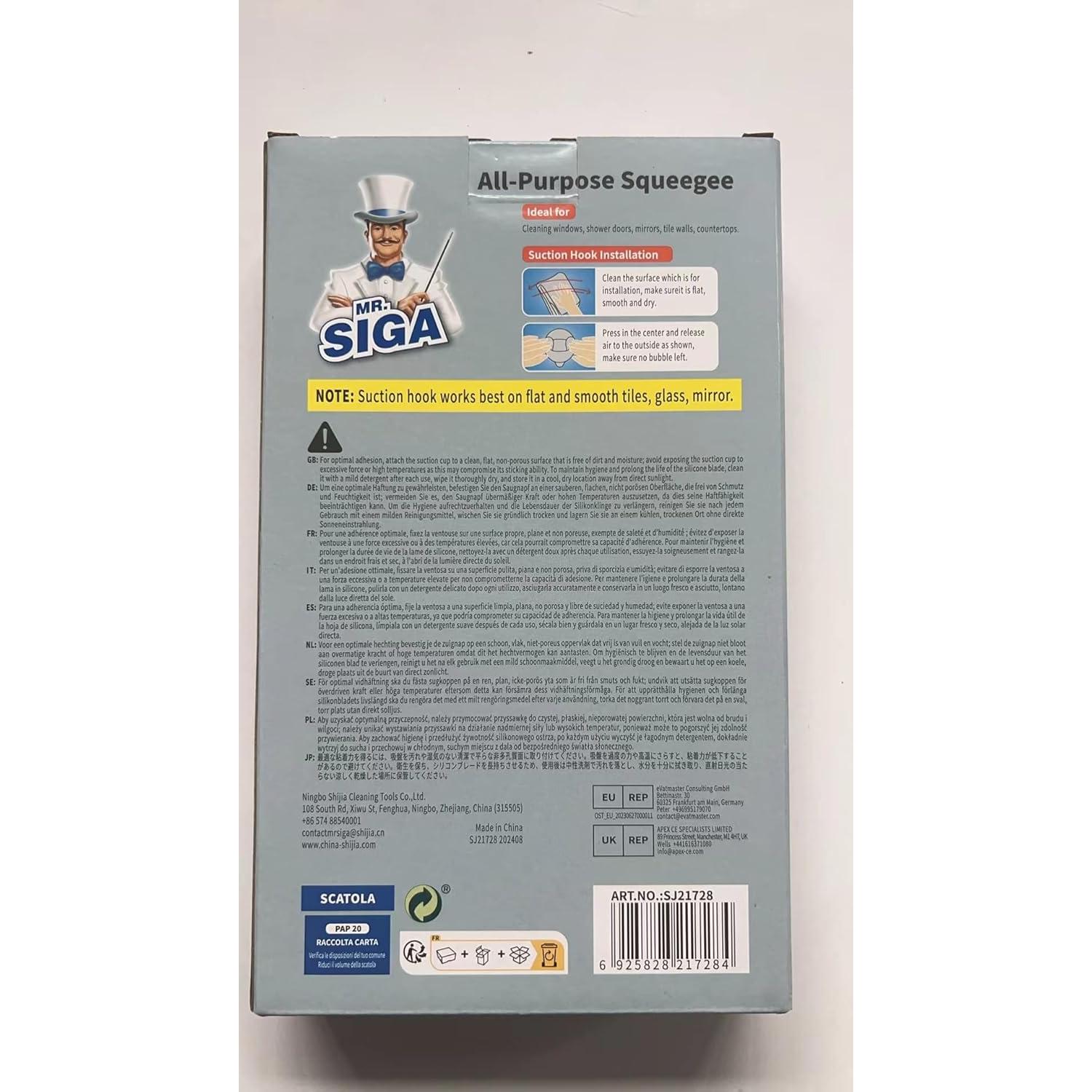 Limpiaparabrisas de Silicona MR.SIGA 25.4 cm Gris y Negro