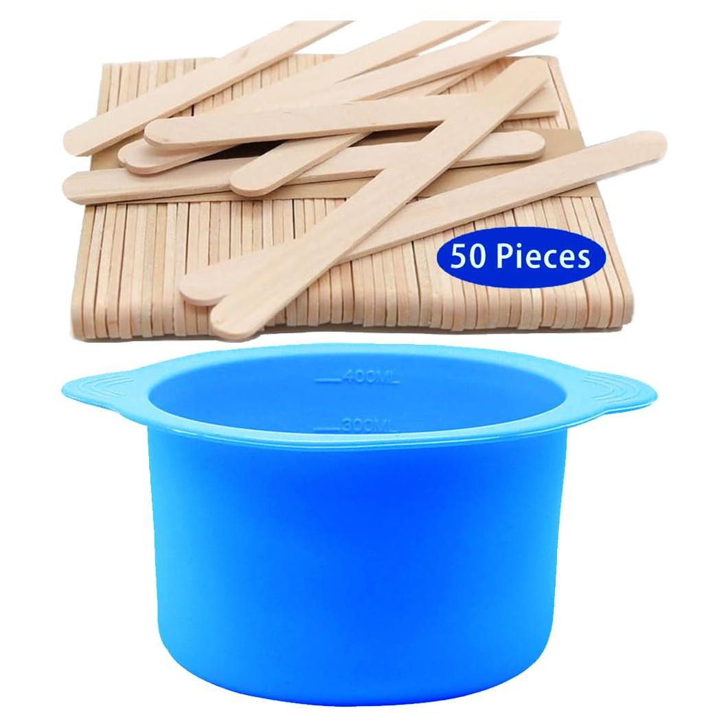 Forro de cera de silicona LEISENOR 14 oz azul + 50 palitos