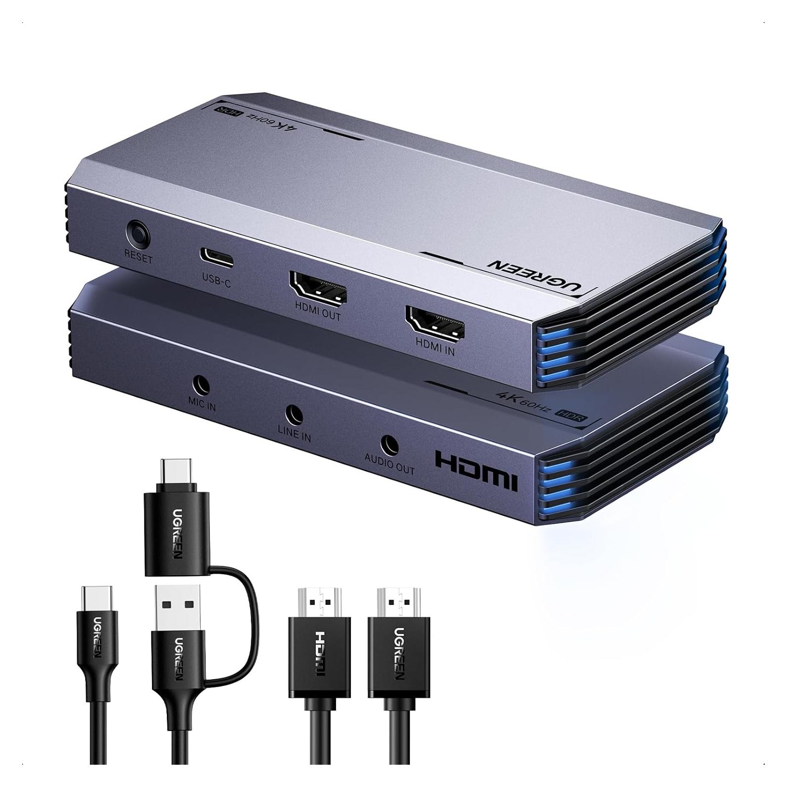 Tarjeta de Captura UGREEN 4K@60Hz HDMI USB 3.0 para Streaming