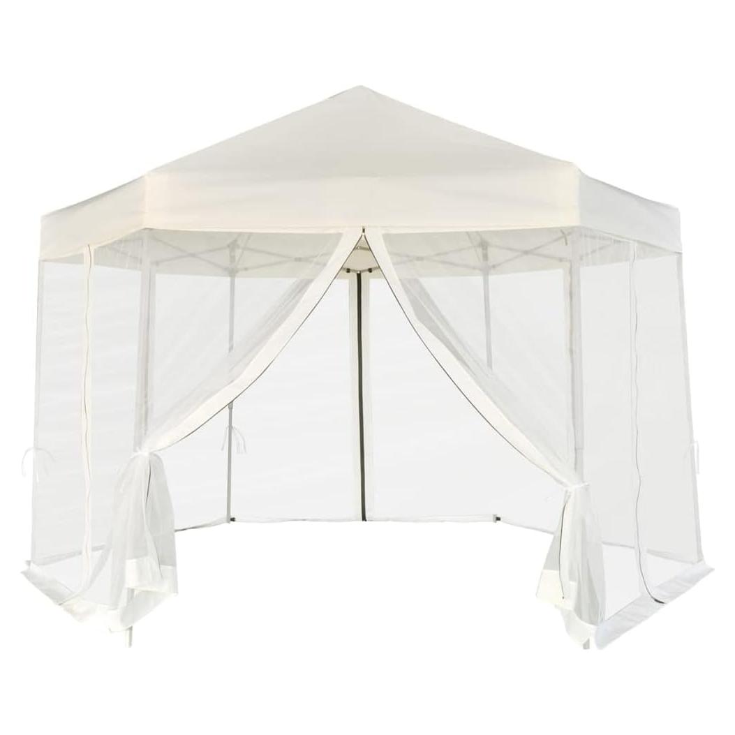 Gazebo Plegable Hexagonal KTHLBRH 3.6m x 3.1m Resistente