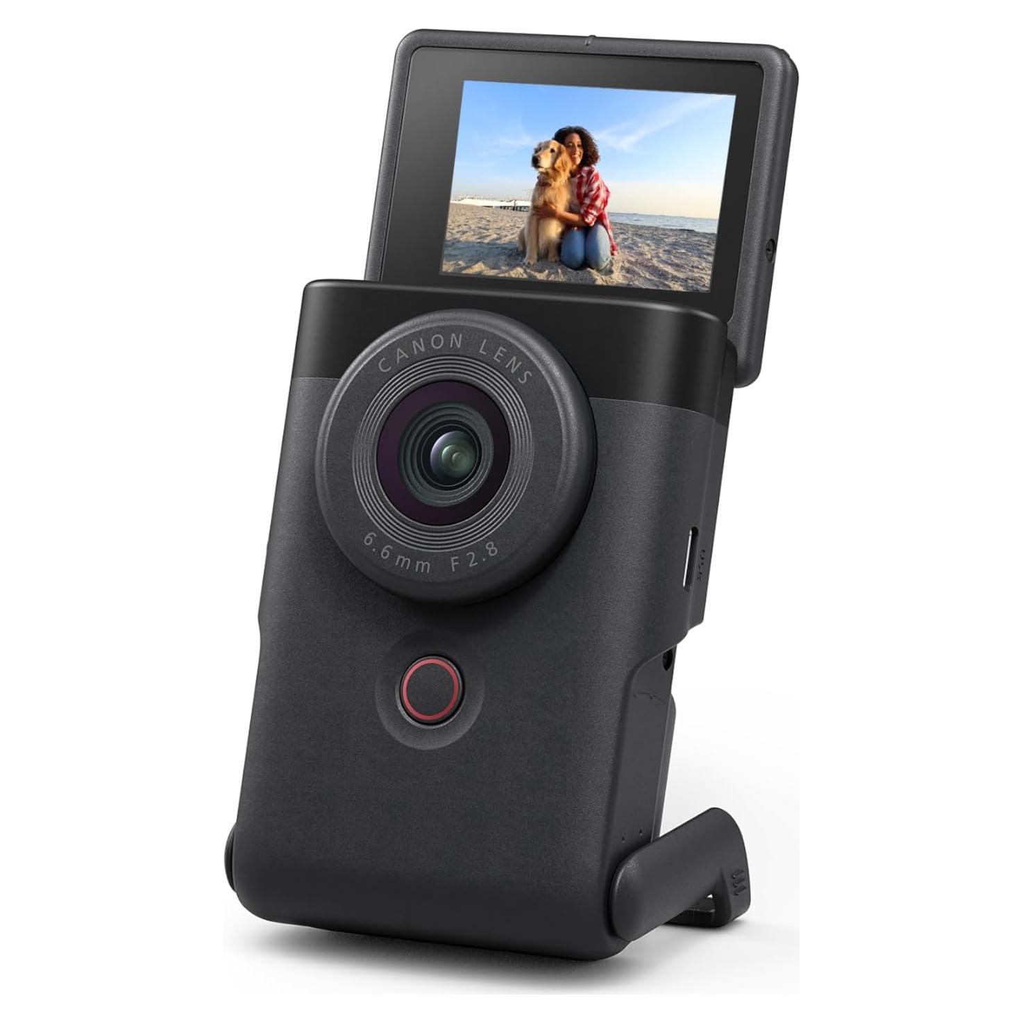 Cámara Canon PowerShot V10 Compacta 4K con Soporte Negro