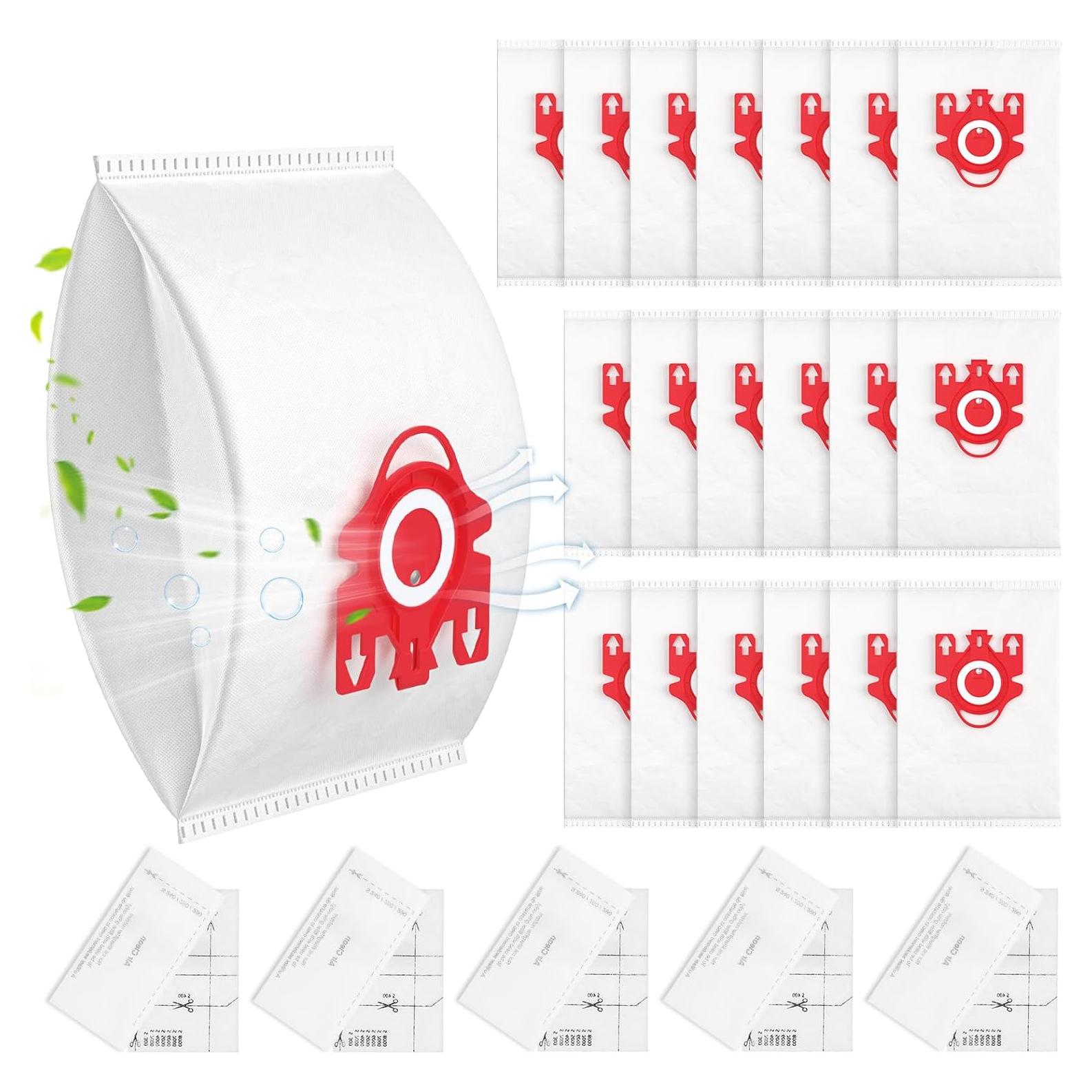 20 Bolsas de Aspiradora FJM AirClean 3D para Miele