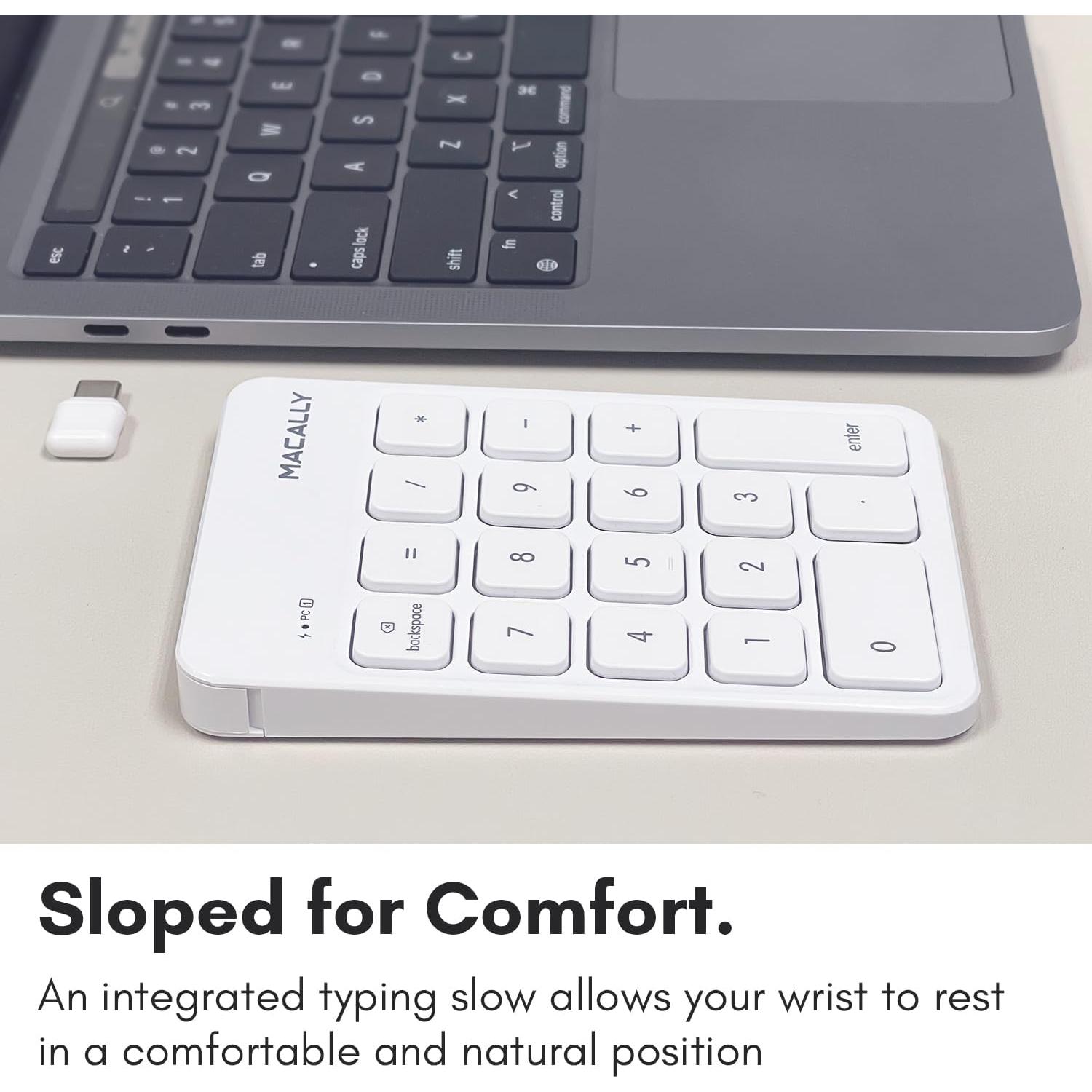 Teclado Numérico Inalámbrico Macally USB-C 10 Teclas